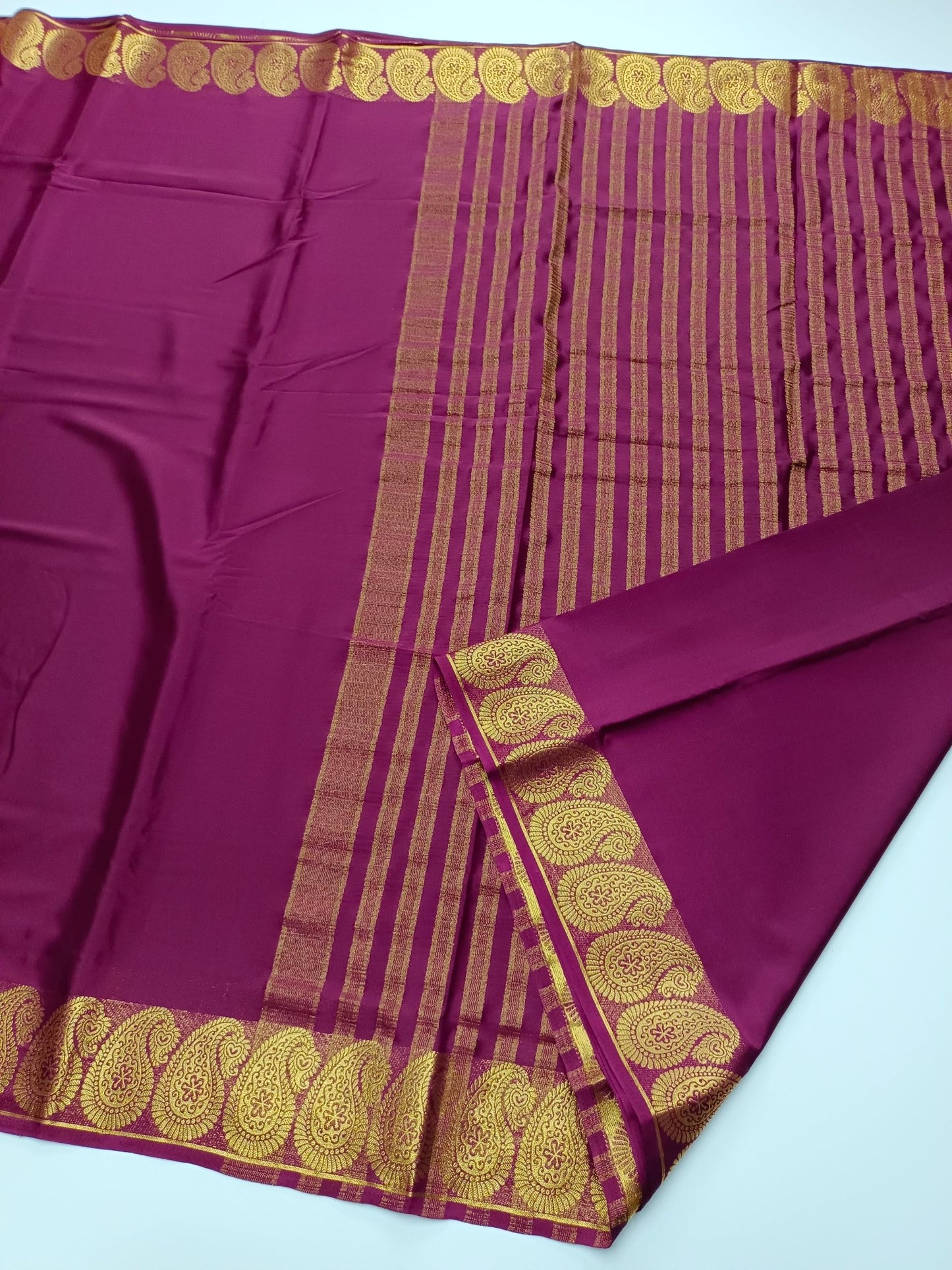 FANCY SEMI CREPE SILK SAREE - B S CHANNABASAPPA & SONS