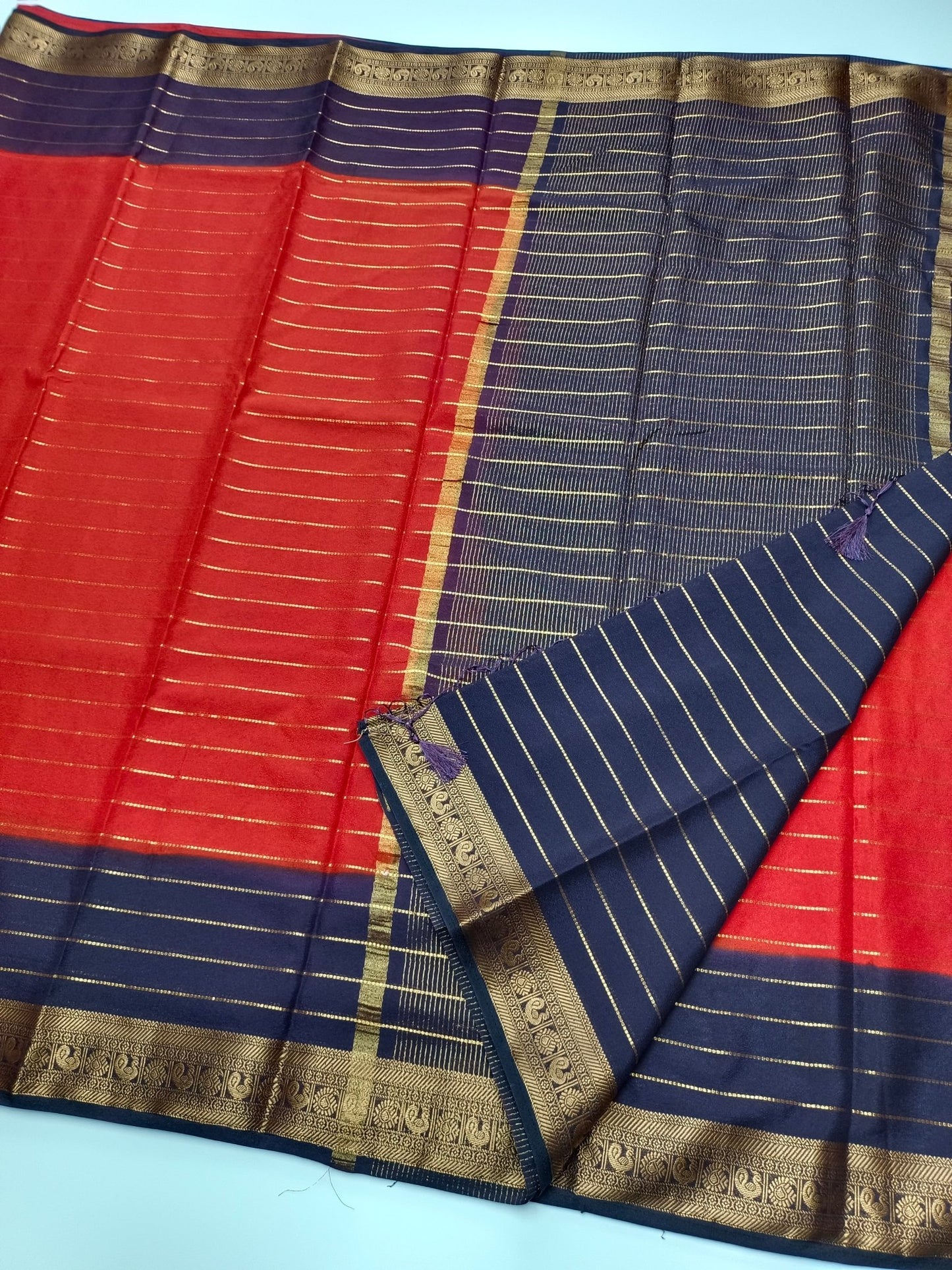 SEMI CREPE SILK SAREE - B S CHANNABASAPPA & SONS