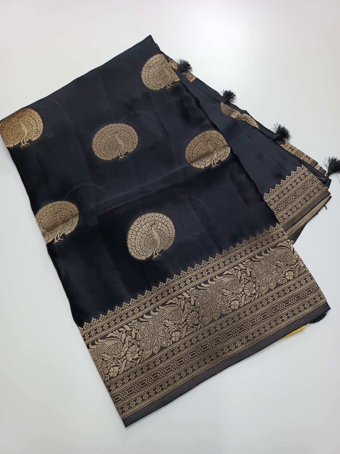 FANCY ORGANZA SATIN SILK SAREE - B S CHANNABASAPPA & SONS