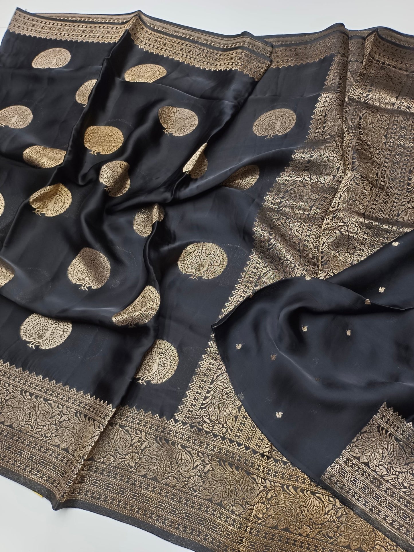 FANCY ORGANZA SATIN SILK SAREE - B S CHANNABASAPPA & SONS
