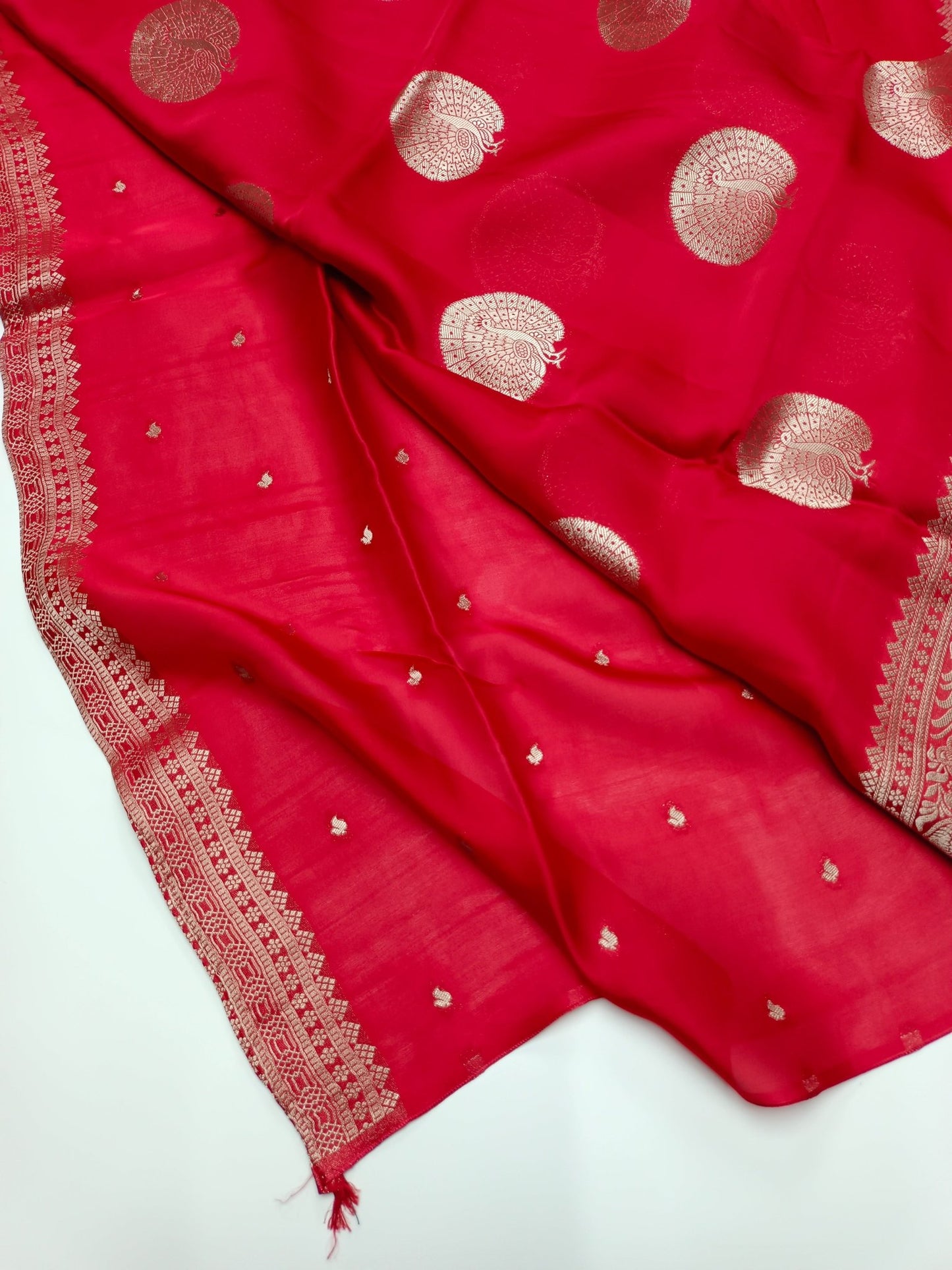 FANCY ORGANZA SATIN SILK SAREE - B S CHANNABASAPPA & SONS