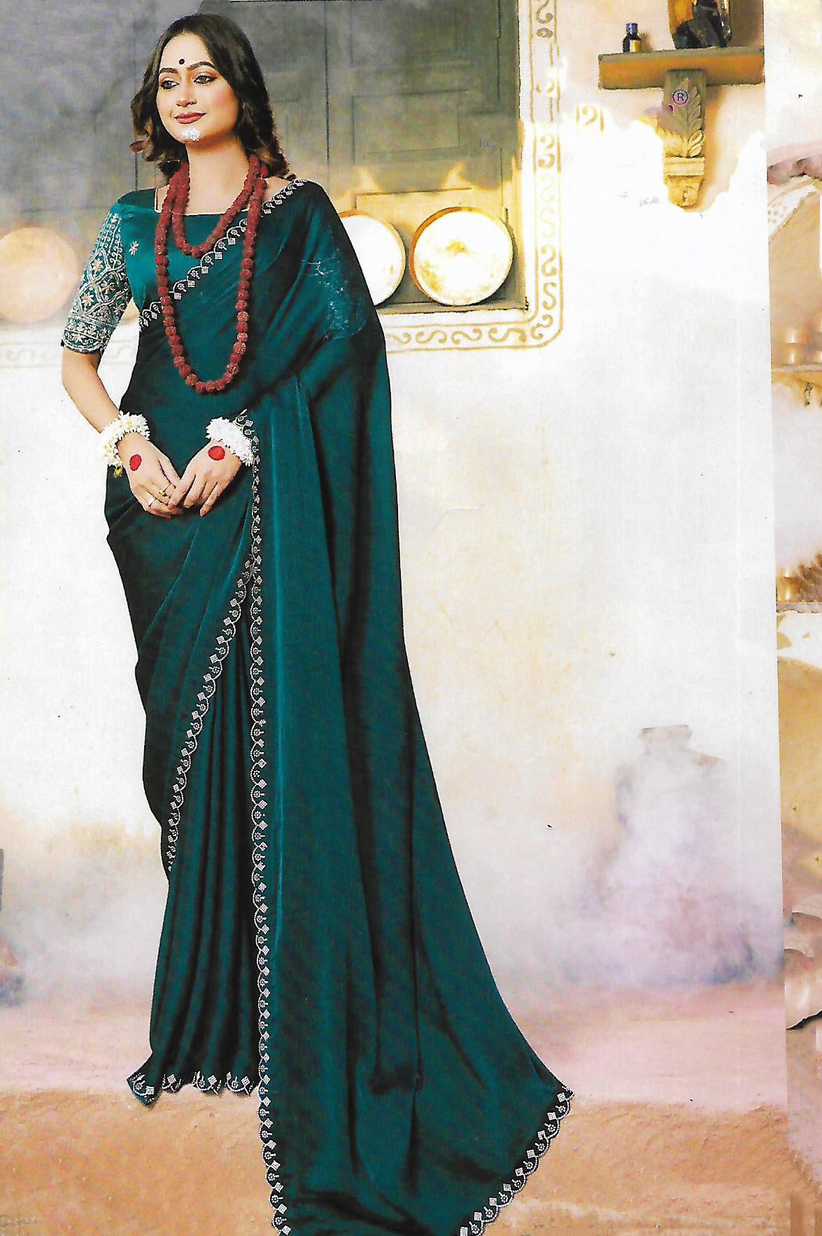 FANCY SYNTHETIC SAREE - B S CHANNABASAPPA & SONS
