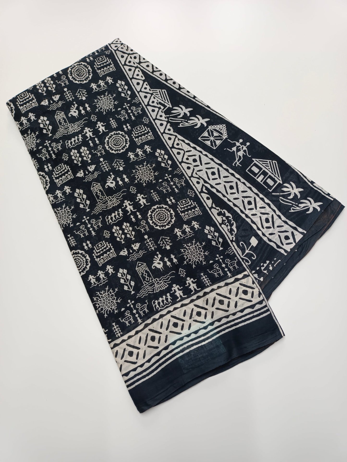 FANCY PRINTED COTTON SAREE - B S CHANNABASAPPA & SONS