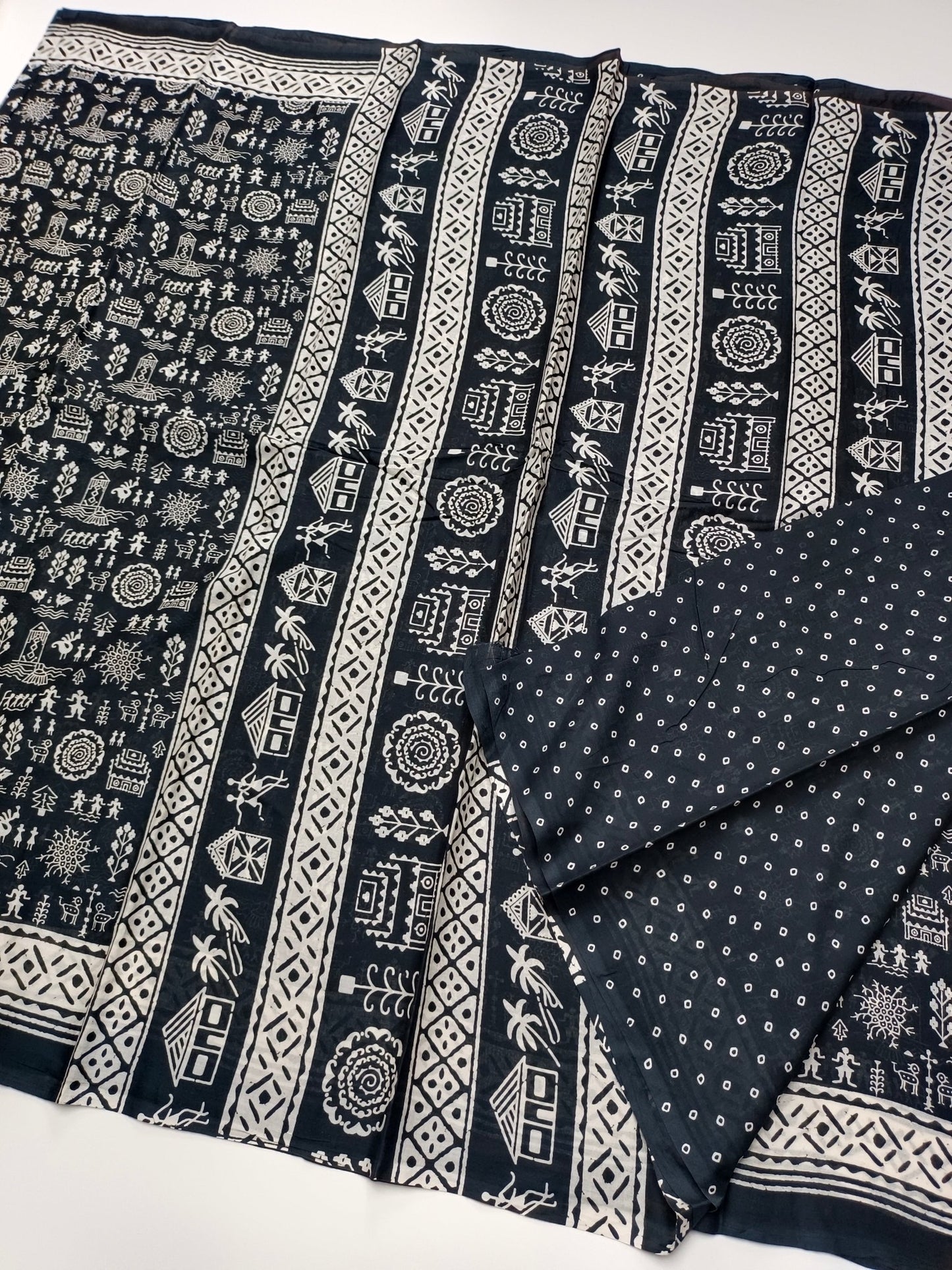 FANCY PRINTED COTTON SAREE - B S CHANNABASAPPA & SONS
