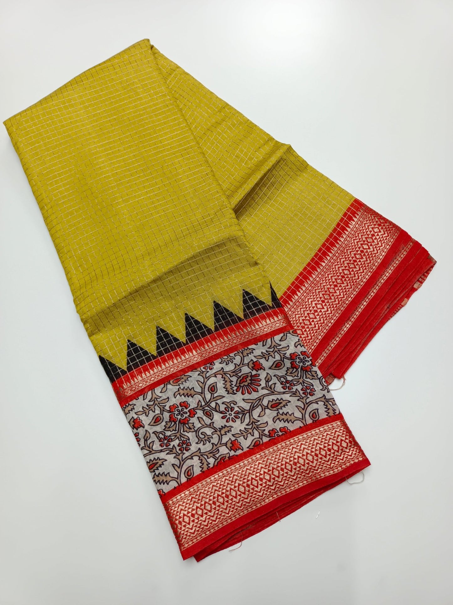 FANCY CHANDERI COTTON SAREE - B S CHANNABASAPPA & SONS