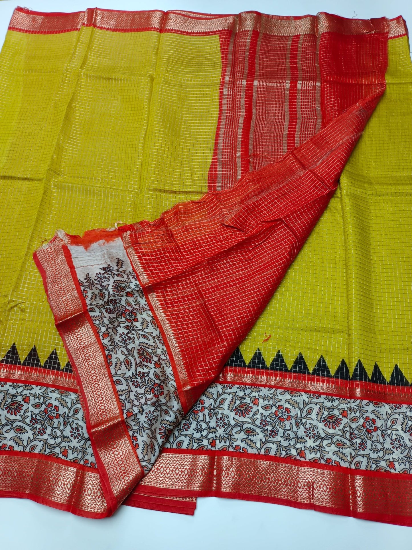 FANCY CHANDERI COTTON SAREE - B S CHANNABASAPPA & SONS
