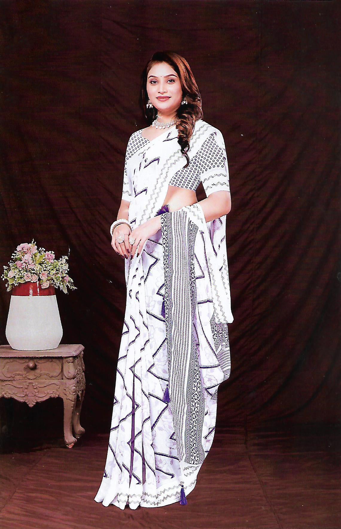 FANCY SYNTHETIC SAREE - B S CHANNABASAPPA & SONS