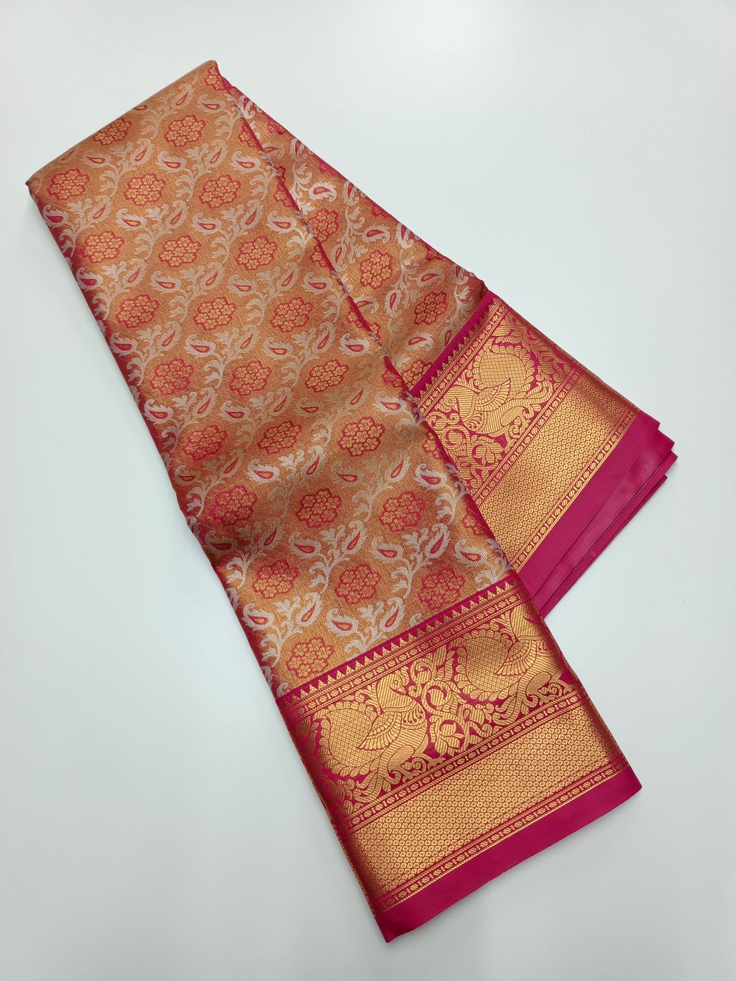 FANCY BROCADE SILK SAREE - B S CHANNABASAPPA & SONS