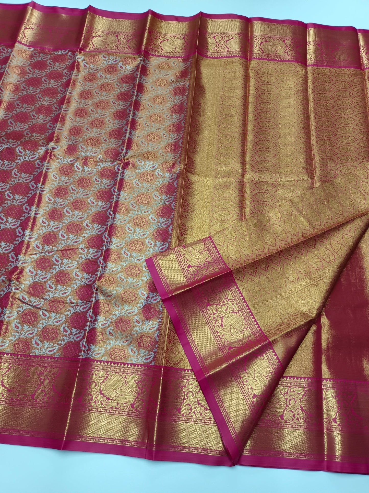 FANCY BROCADE SILK SAREE - B S CHANNABASAPPA & SONS