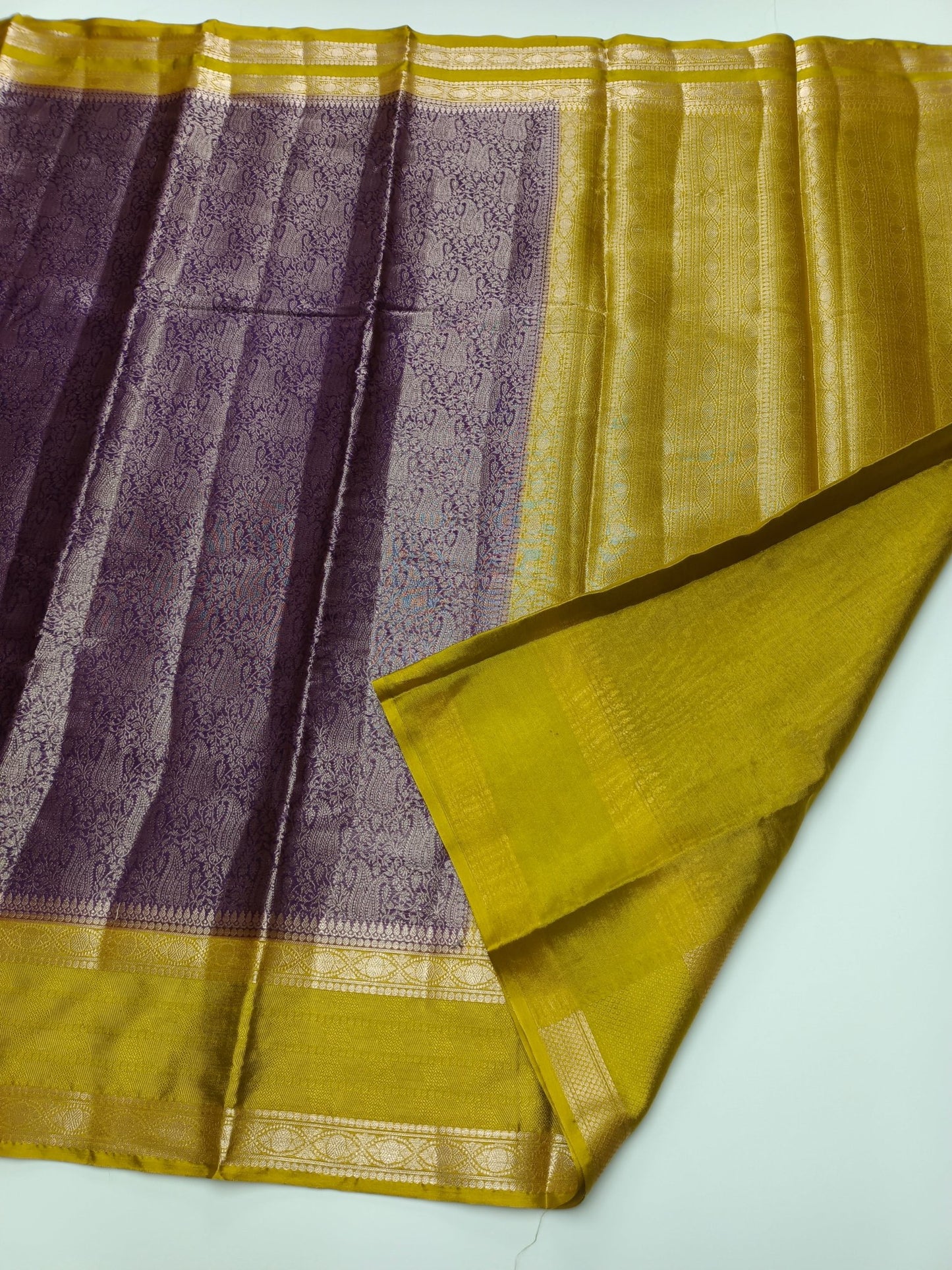 FANCY CHANDERI BROCADE SAREE - B S CHANNABASAPPA & SONS