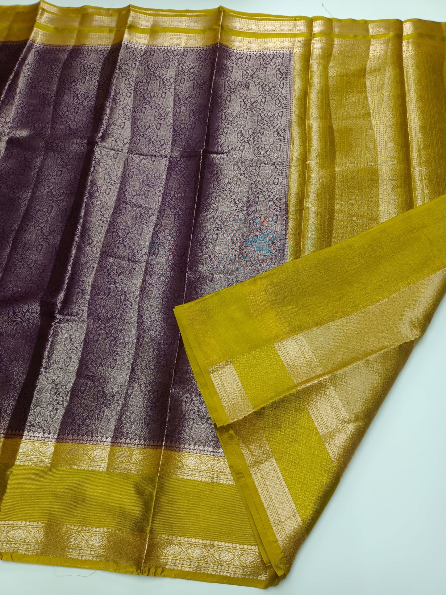 FANCY CHANDERI BROCADE SAREE - B S CHANNABASAPPA & SONS