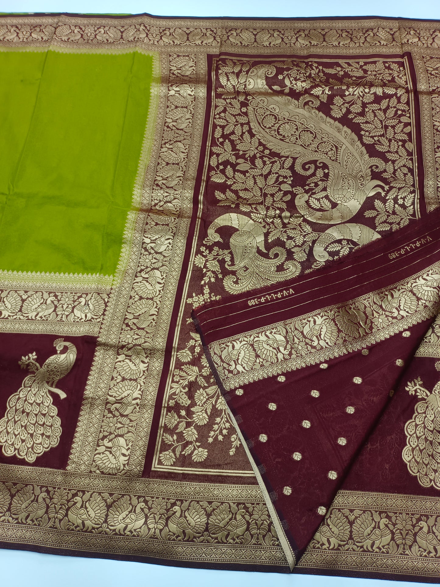 CREPE SILK HALF AND HALF STYLE SAREE