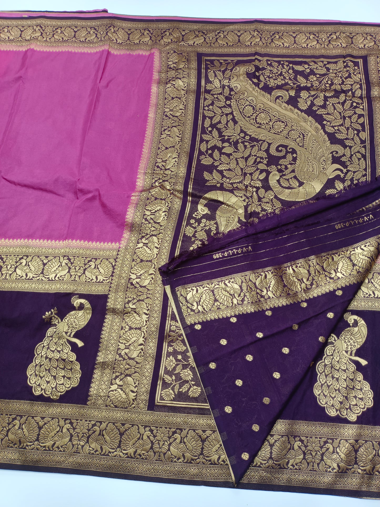 CREPE SILK HALF AND HALF STYLE SAREE