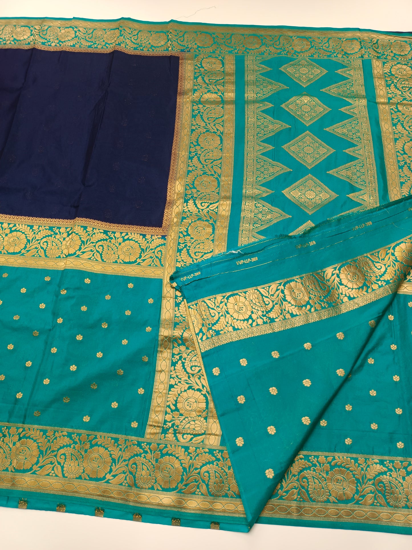 CREPE SILK HALF AND HALF STYLE SAREE