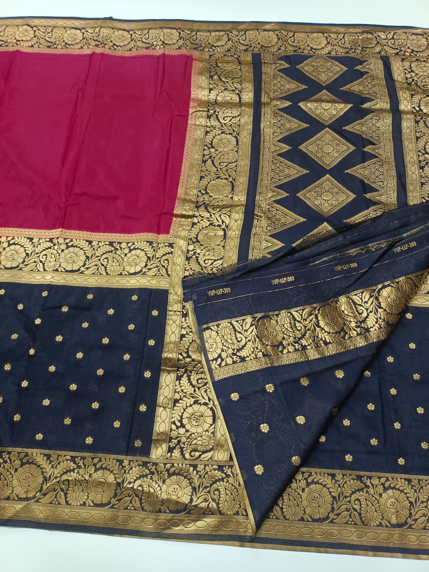 CREPE SILK HALF AND HALF STYLE SAREE