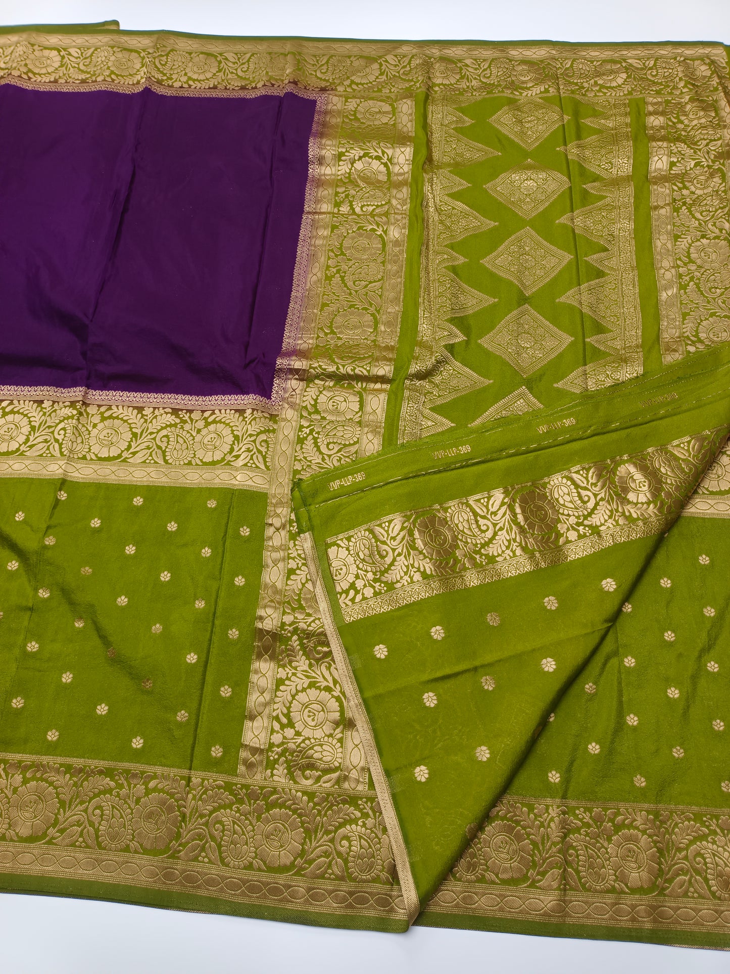 CREPE SILK HALF AND HALF STYLE SAREE