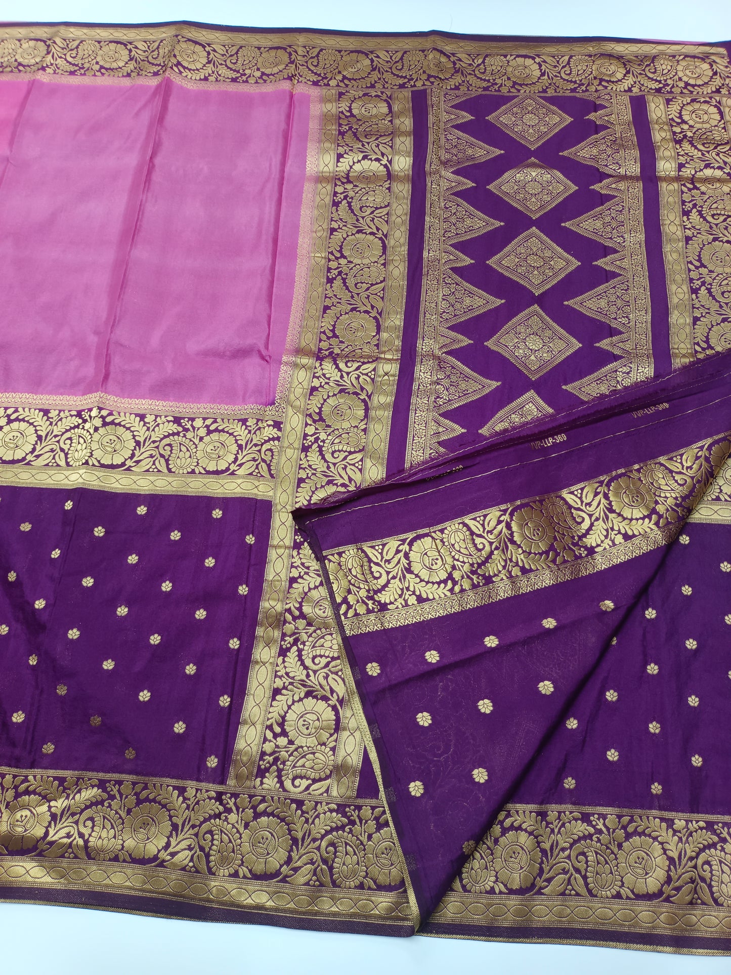 CREPE SILK HALF AND HALF STYLE SAREE