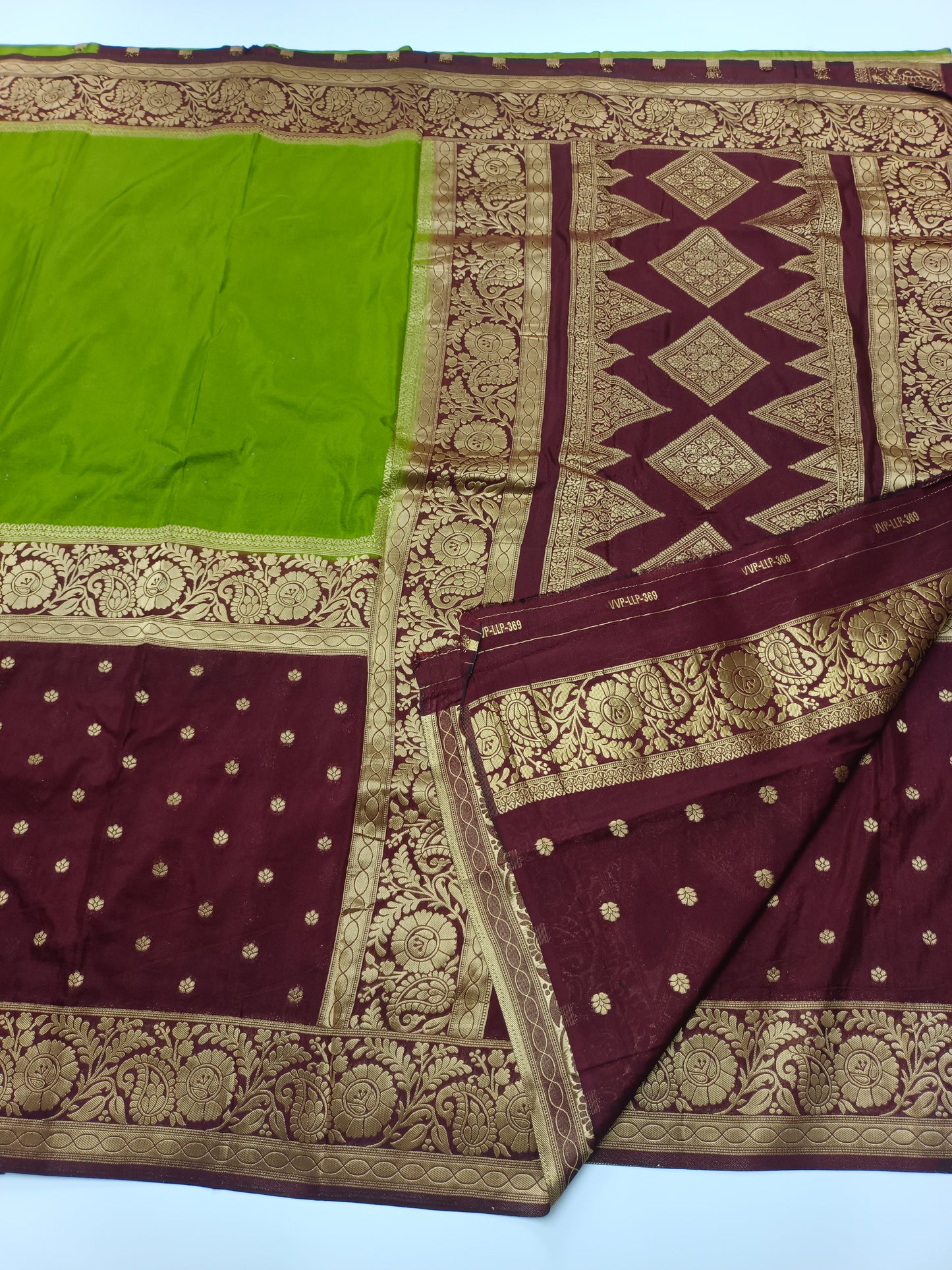 CREPE SILK HALF AND HALF STYLE SAREE