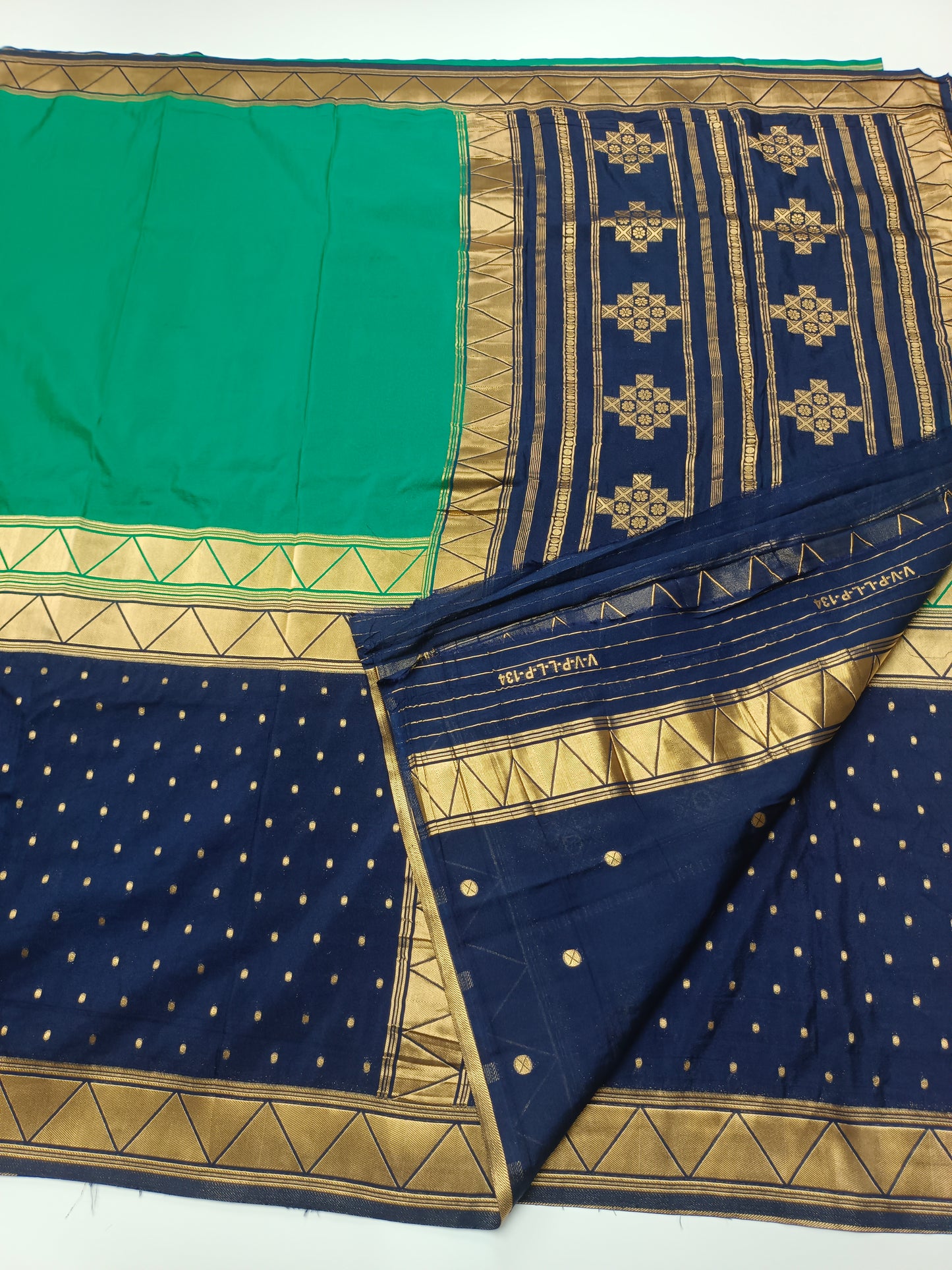 CREPE SILK HALF AND HALF STYLE SAREE