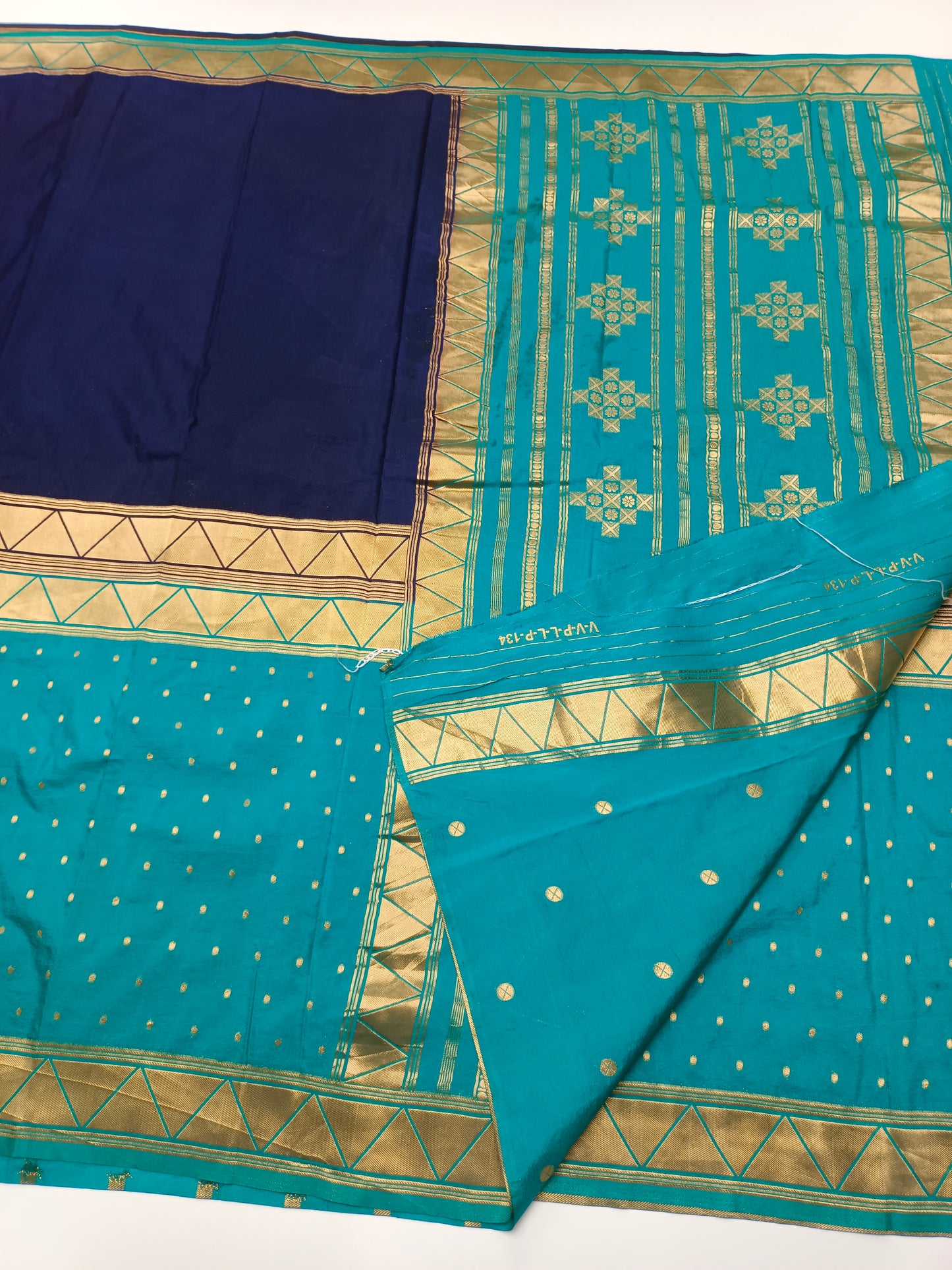 CREPE SILK HALF AND HALF STYLE SAREE