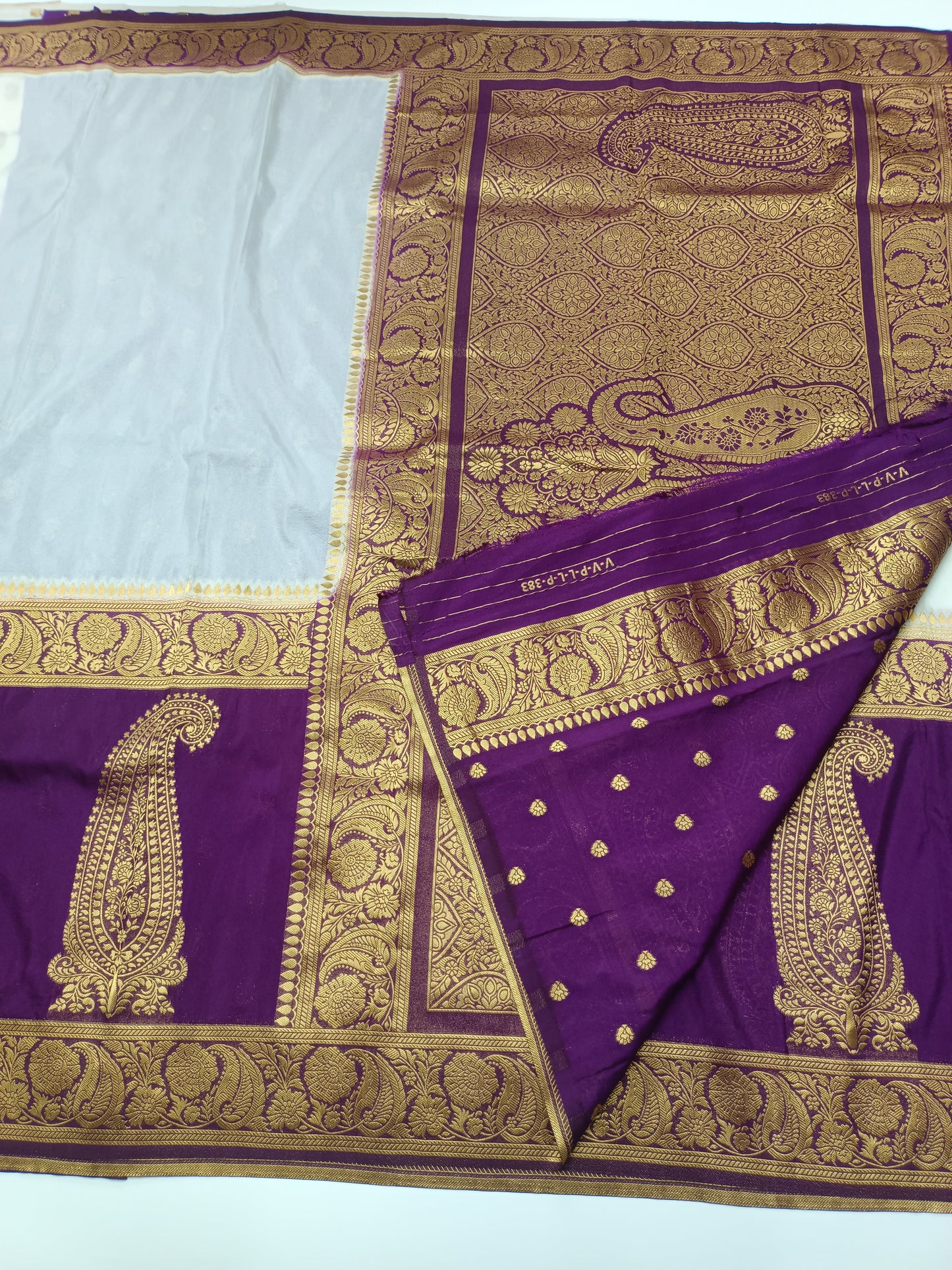 CREPE SILK HALF AND HALF STYLE SAREE