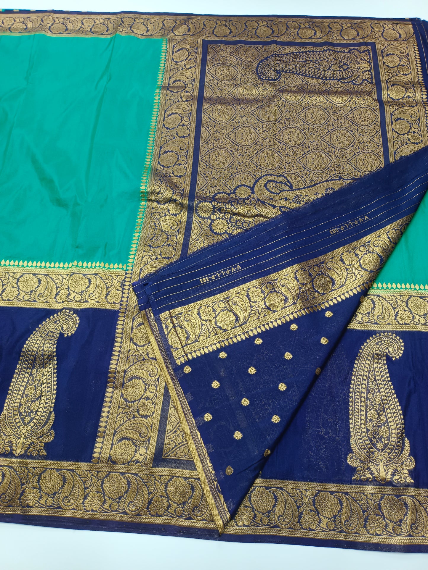CREPE SILK HALF AND HALF STYLE SAREE