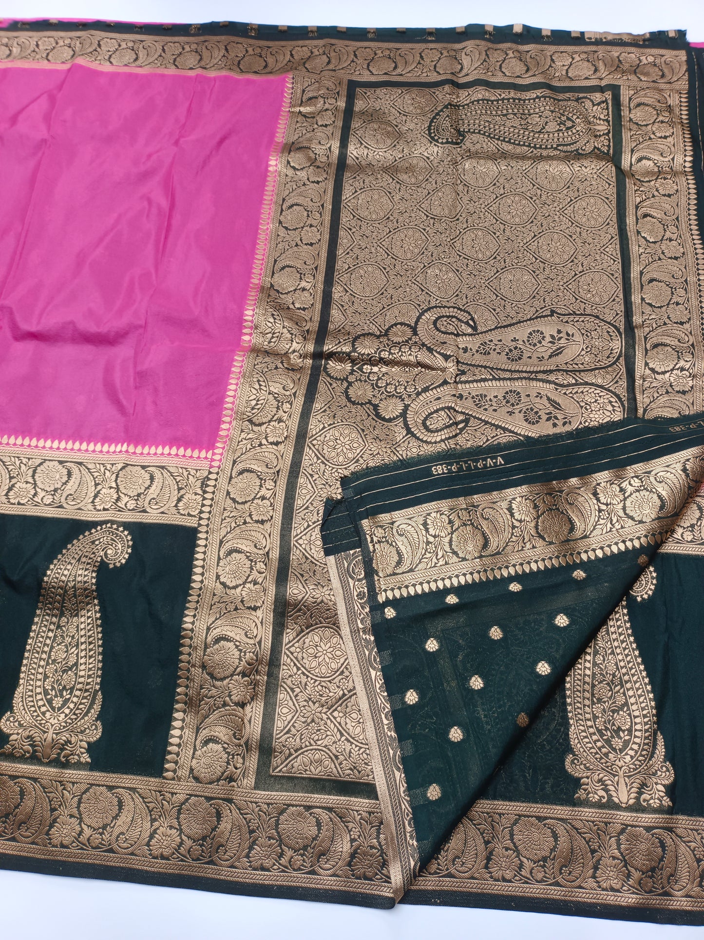CREPE SILK HALF AND HALF STYLE SAREE