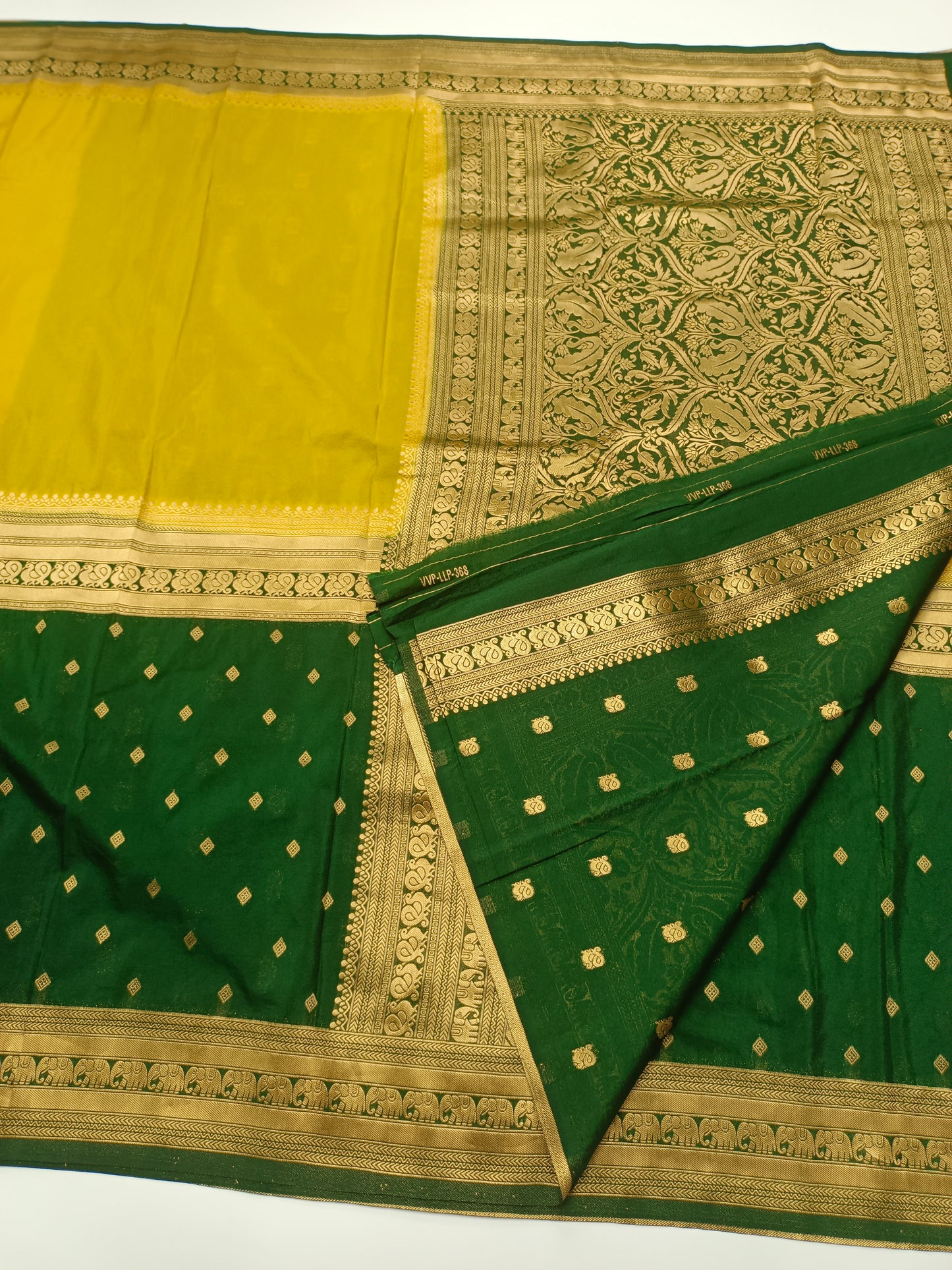 CREPE SILK HALF AND HALF STYLE SAREE