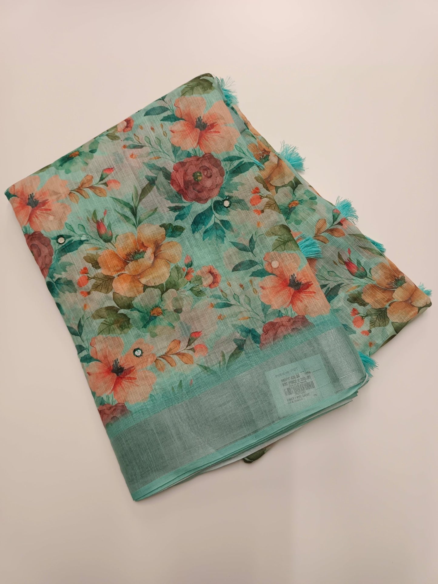 FANCY LINEN SAREE - B S CHANNABASAPPA & SONS