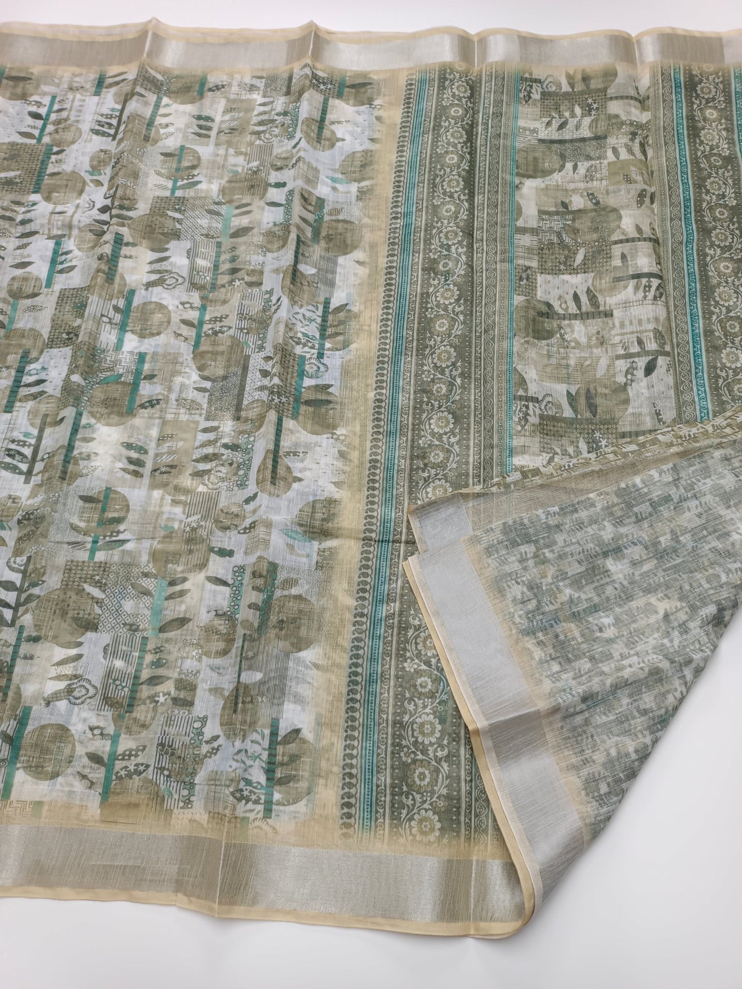 FANCY LINEN SAREE - B S CHANNABASAPPA & SONS