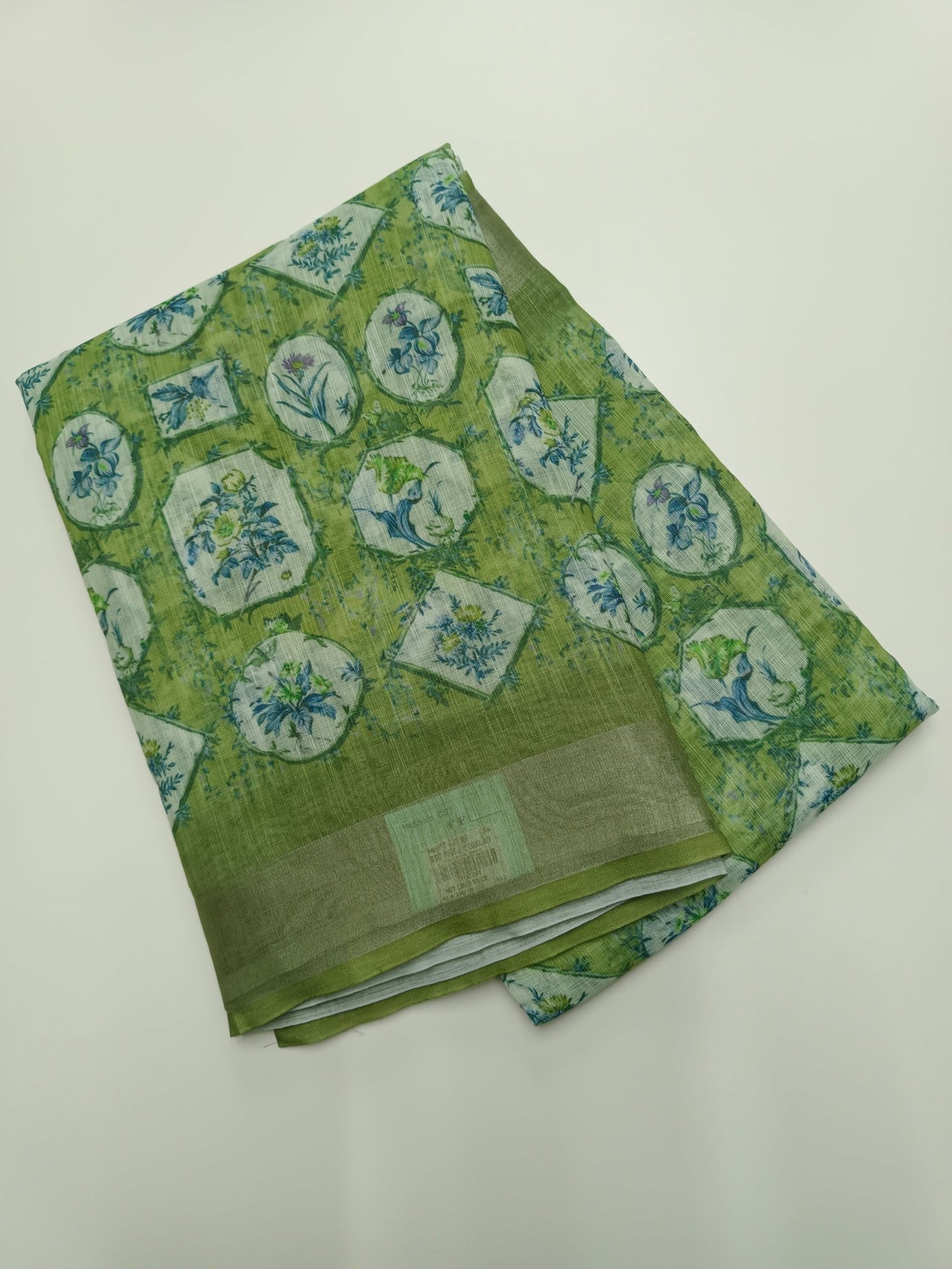FANCY LINEN SAREE - B S CHANNABASAPPA & SONS
