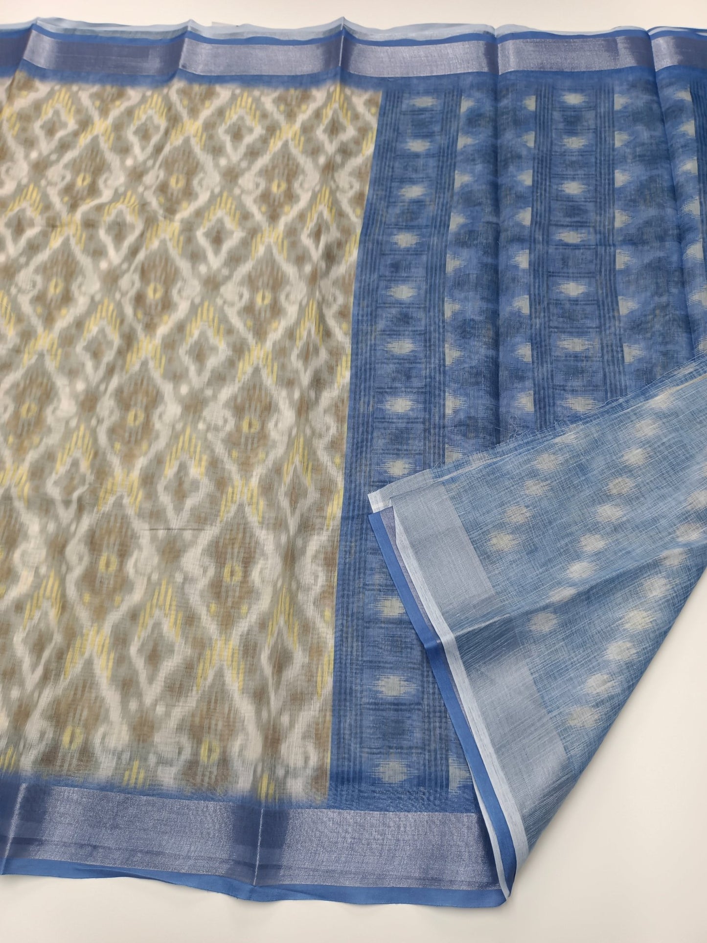 FANCY LINEN SAREE - B S CHANNABASAPPA & SONS