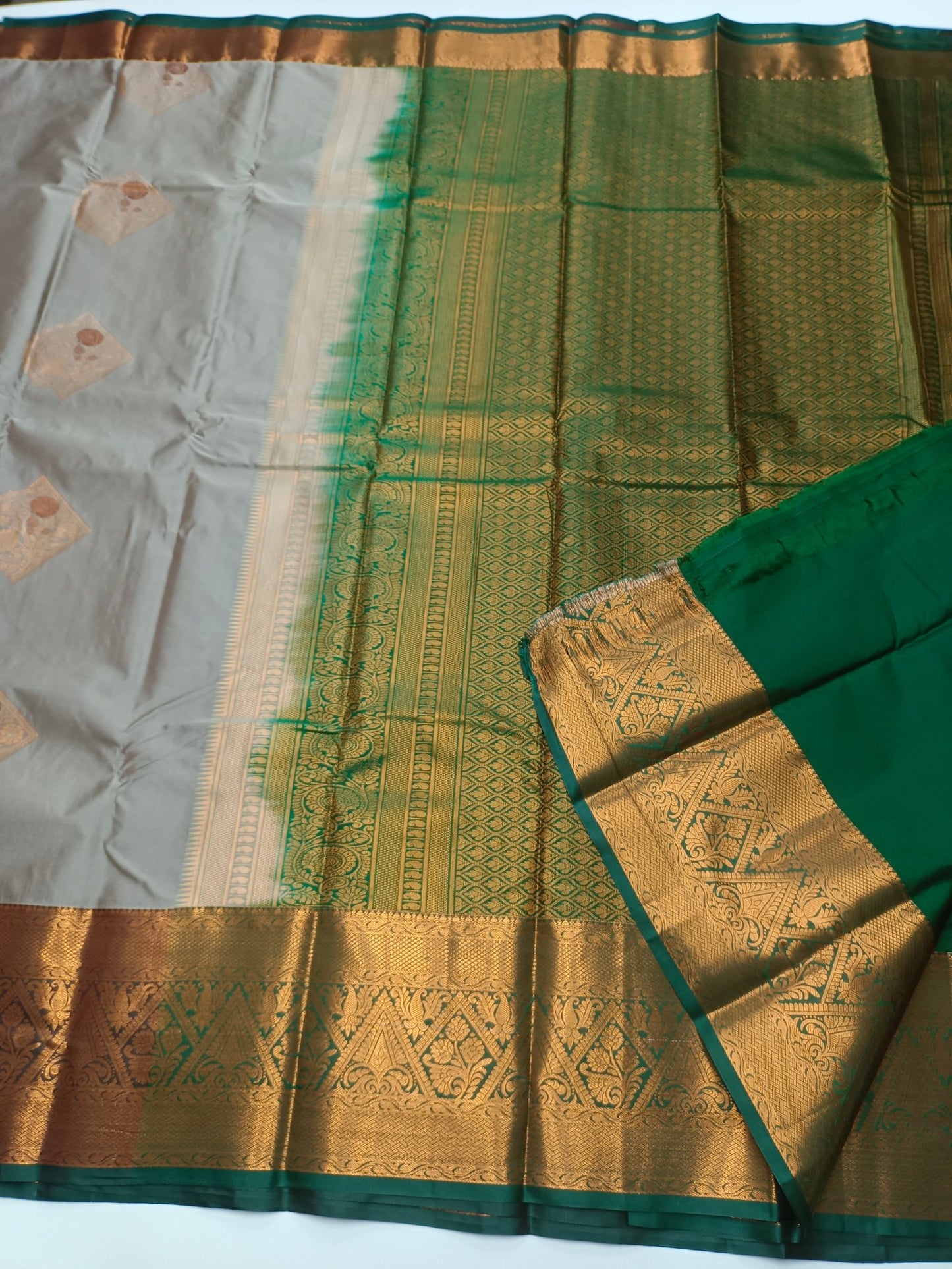 KANCHIPURAM SEMI SILK SAREE - B S CHANNABASAPPA & SONS