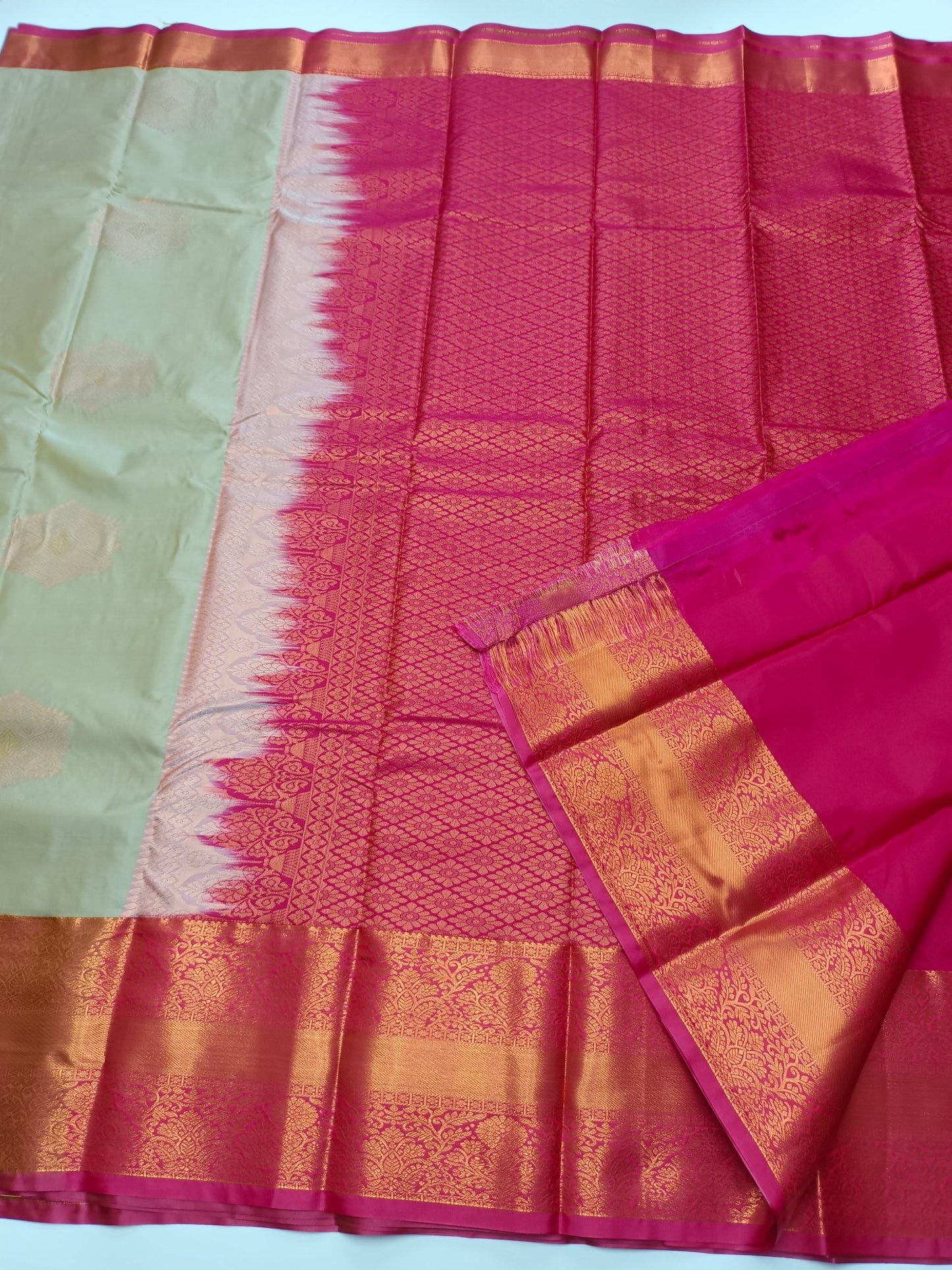 KANCHIPURAM SEMI SILK SAREE - B S CHANNABASAPPA & SONS