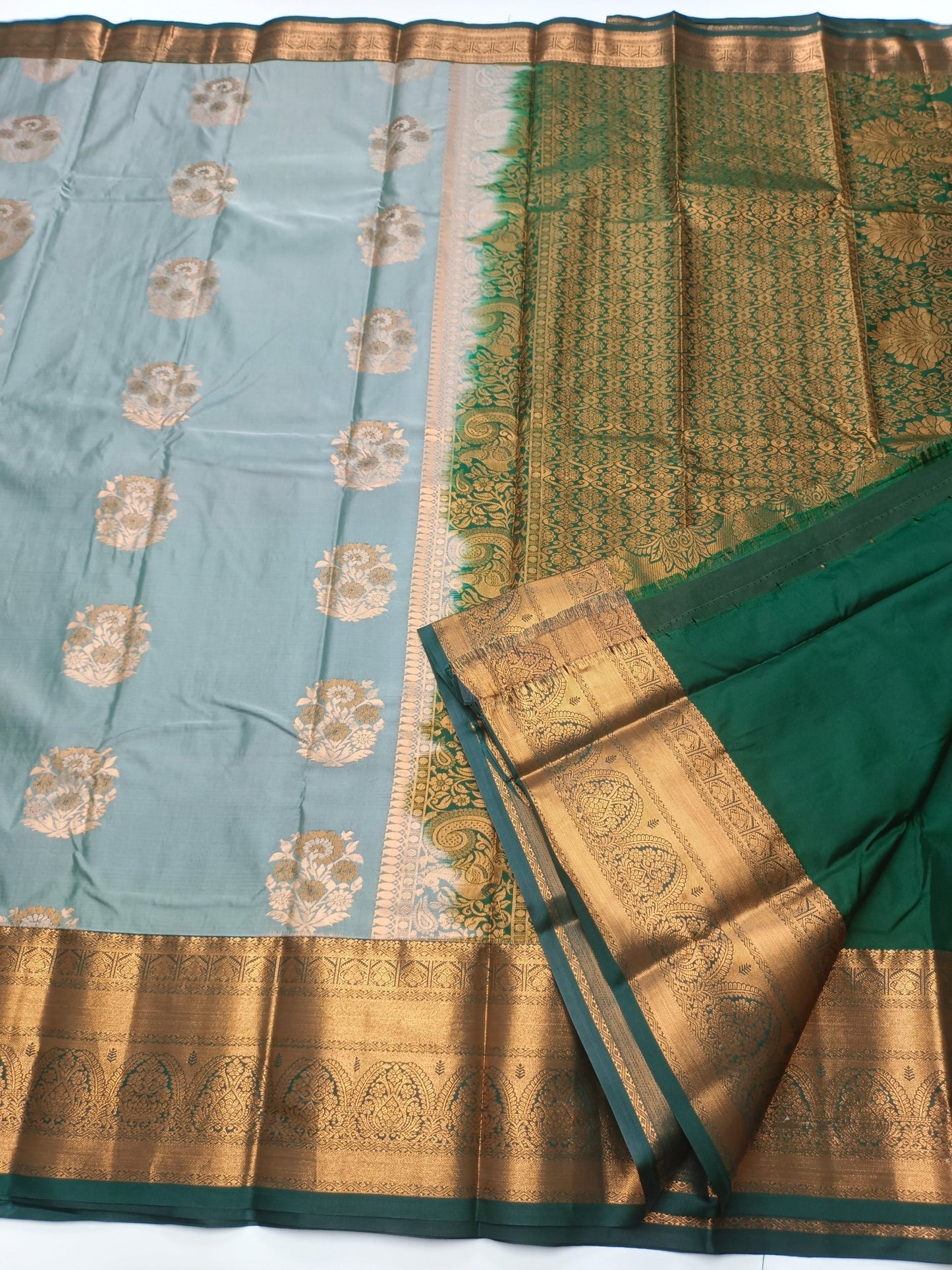 KANCHIPURAM SEMI SILK SAREE - B S CHANNABASAPPA & SONS