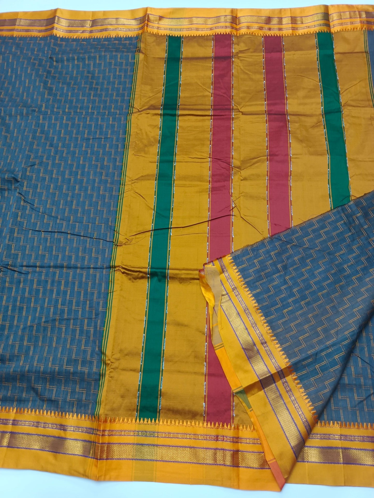 FANCY ILKAL COTTON SAREE - B S CHANNABASAPPA & SONS