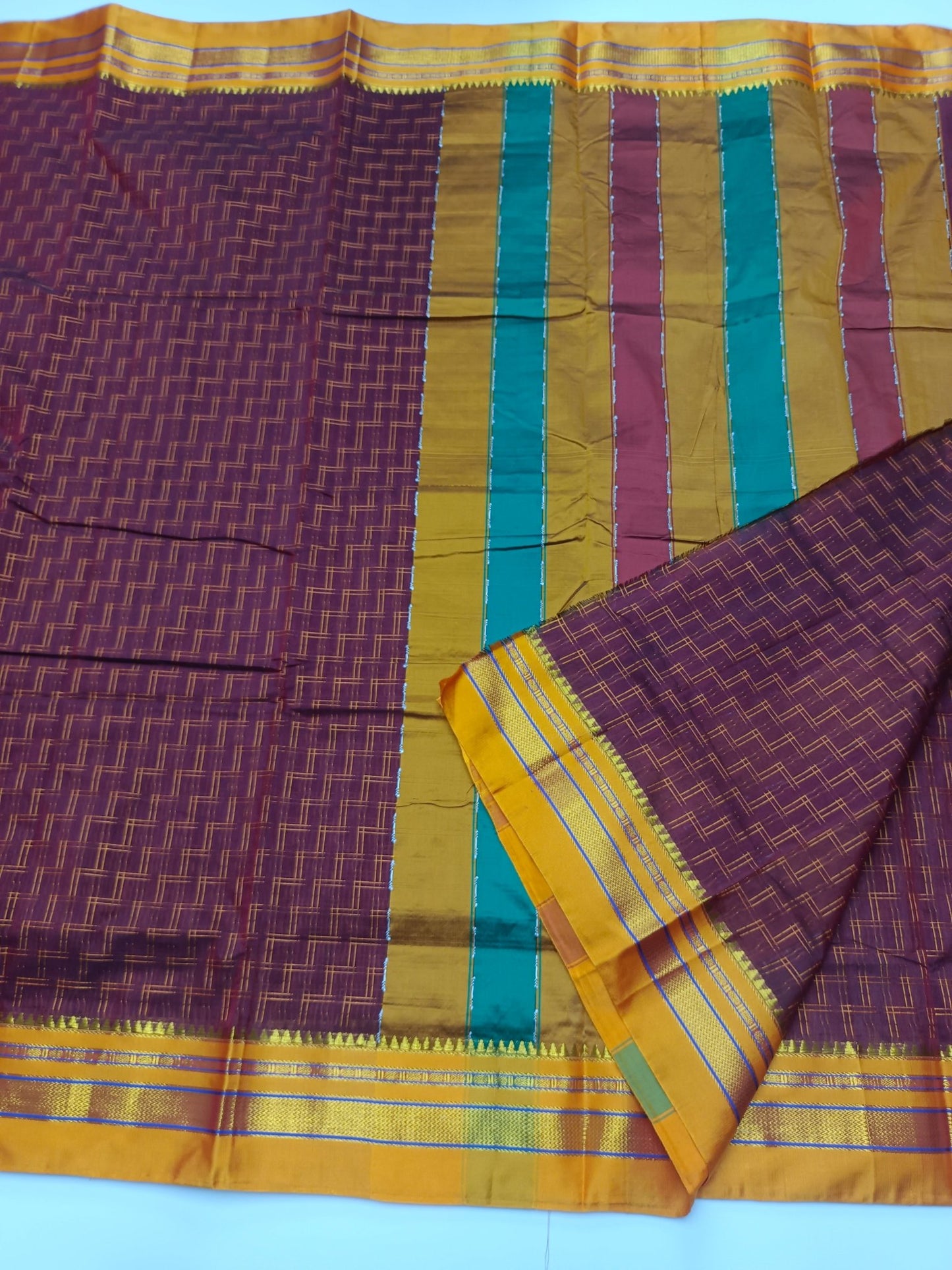 FANCY ILKAL COTTON SAREE - B S CHANNABASAPPA & SONS