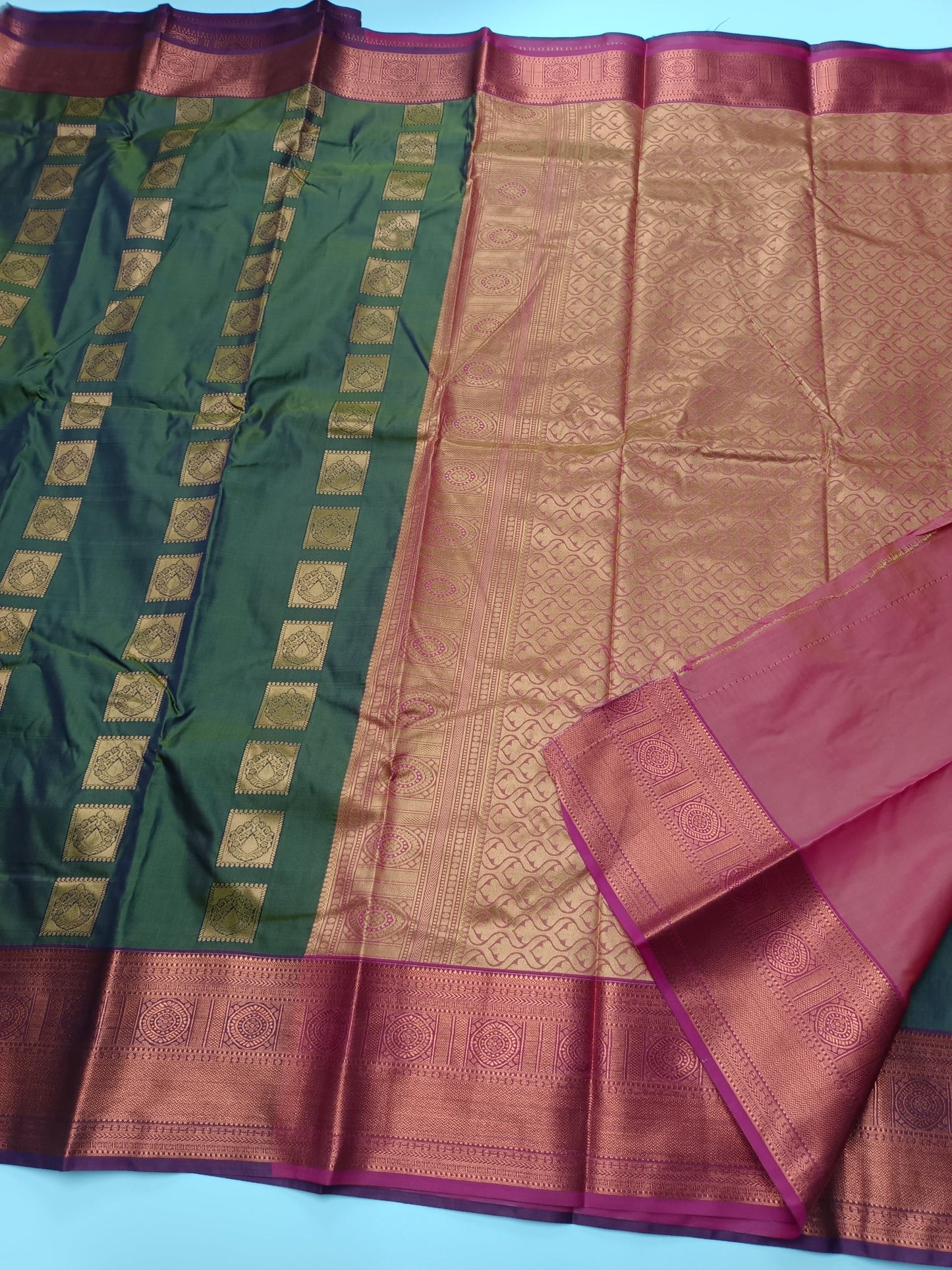 ART SILK 9 YARD SAREE - B S CHANNABASAPPA & SONS