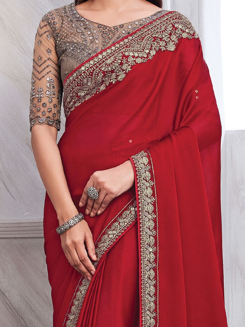 FANCY PARTY WEAR SAREE - B S CHANNABASAPPA & SONS