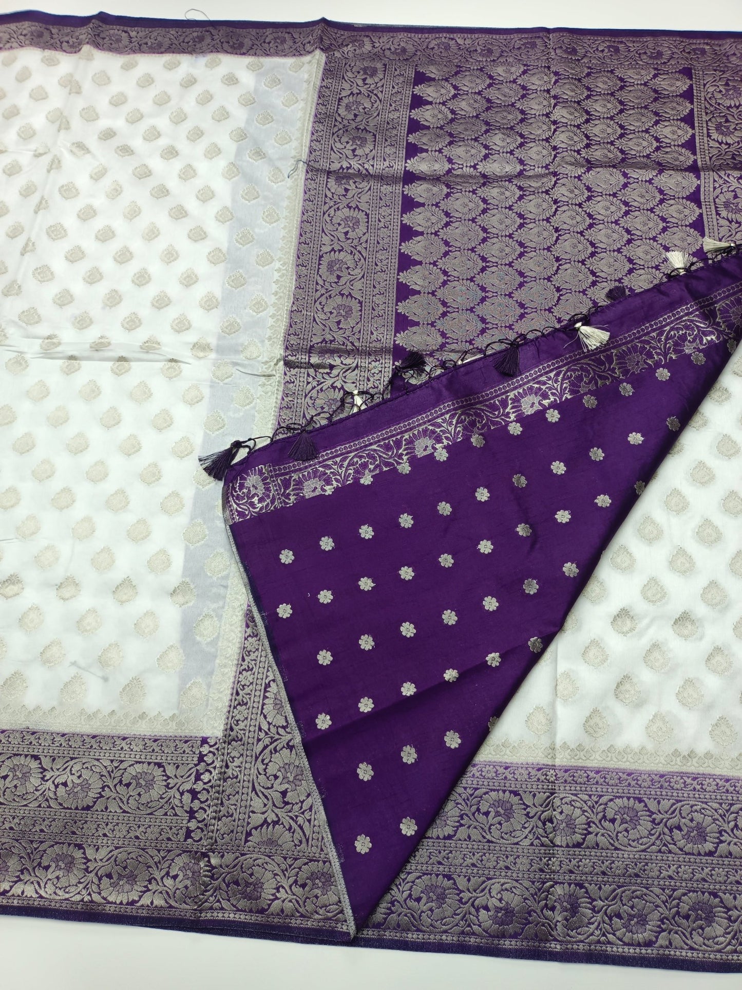 FANCY PARTY WEAR RAW SILK SAREE - B S CHANNABASAPPA & SONS