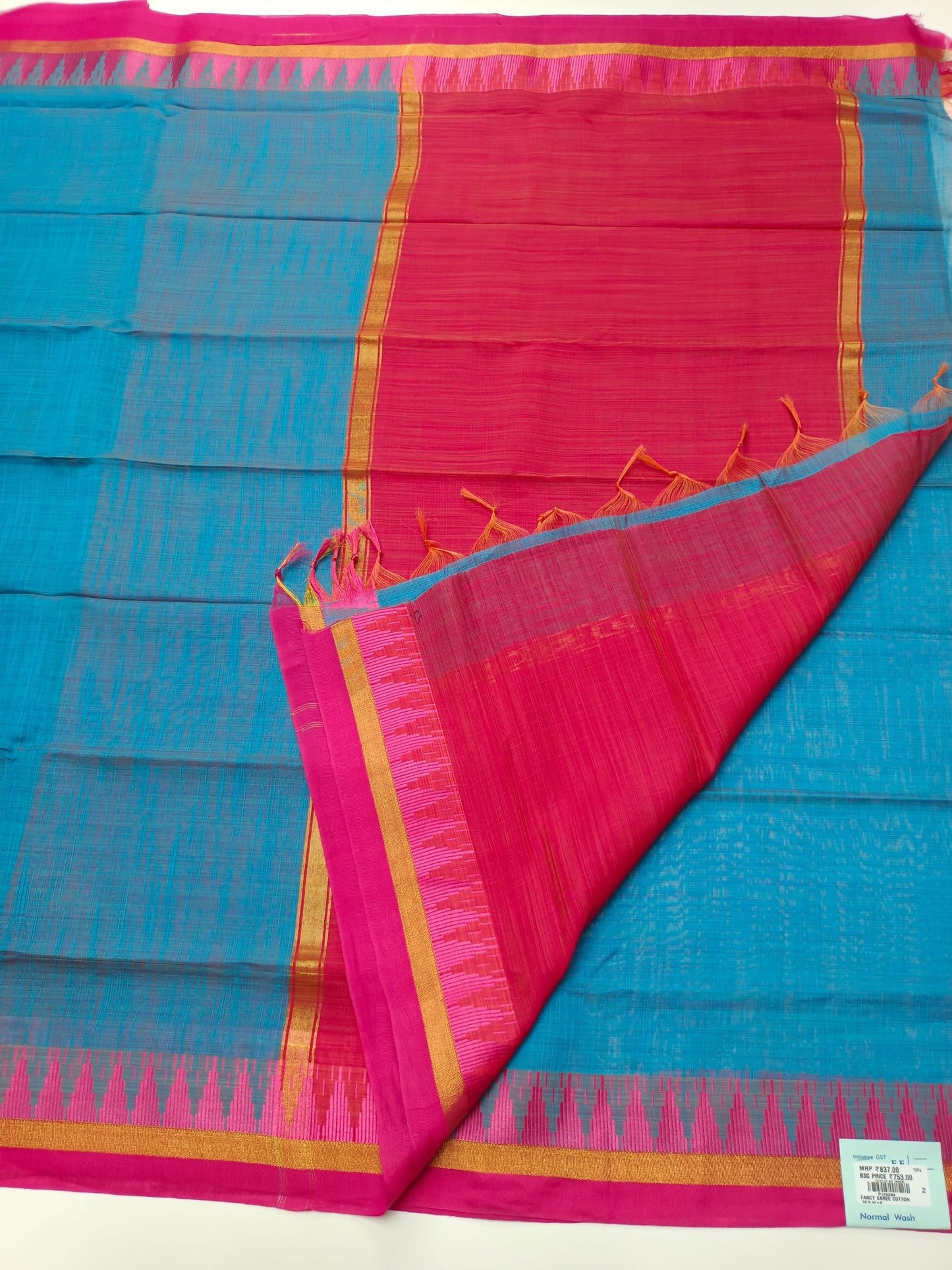 FANCY LENIN SAREE - B S CHANNABASAPPA & SONS