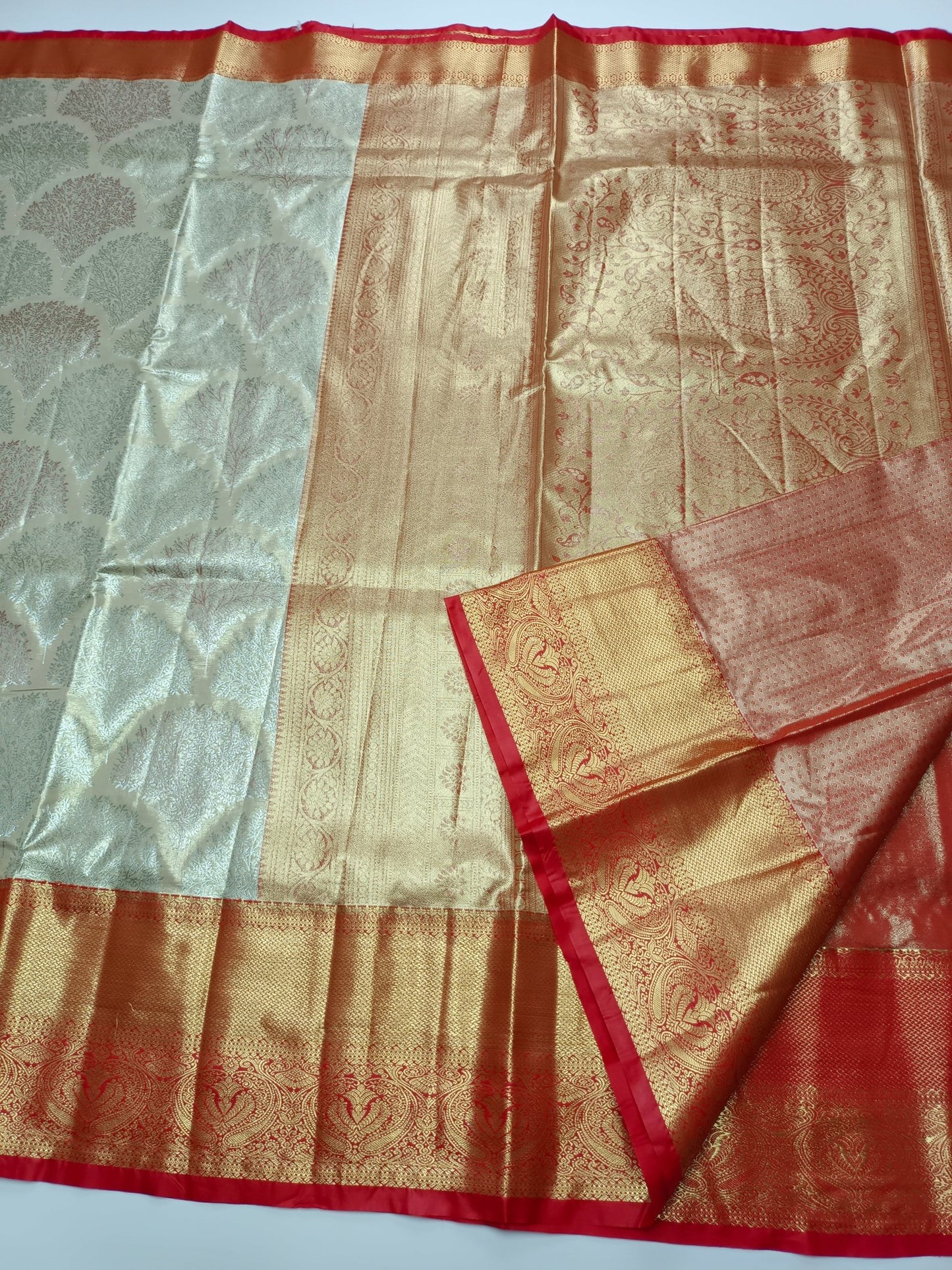 FANCY BRIDAL TISSUE SILK SAREE - B S CHANNABASAPPA & SONS