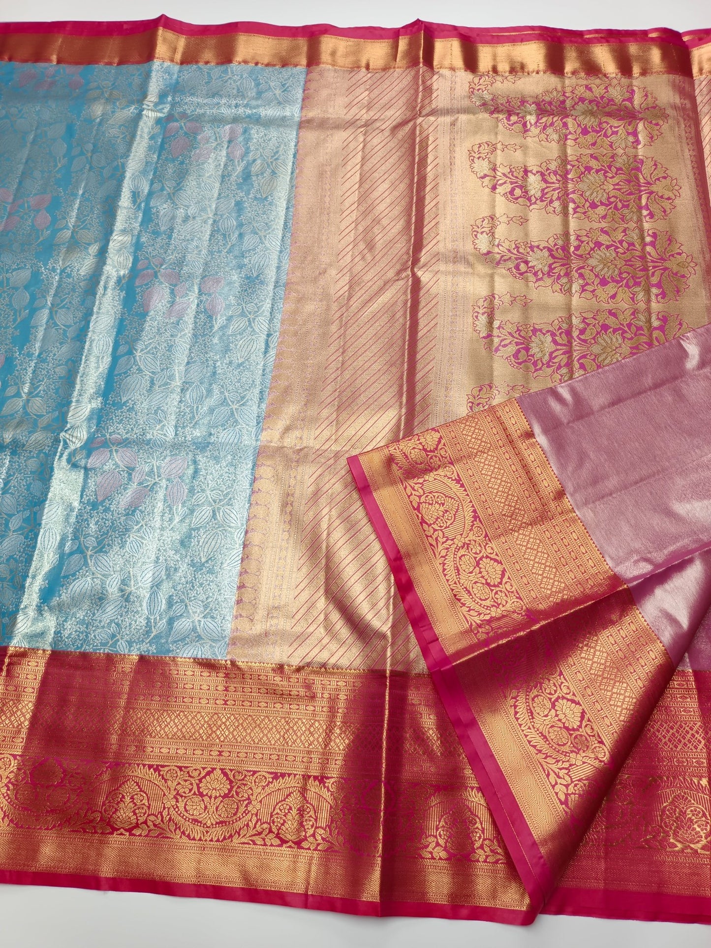 FANCY BRIDAL TISSUE SILK SAREE - B S CHANNABASAPPA & SONS