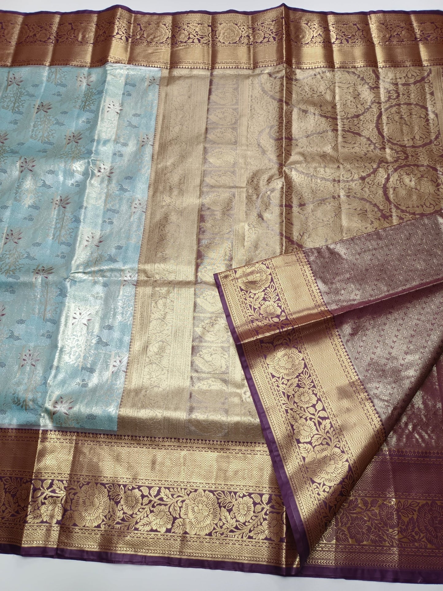 FANCY BRIDAL TISSUE SILK SAREE - B S CHANNABASAPPA & SONS