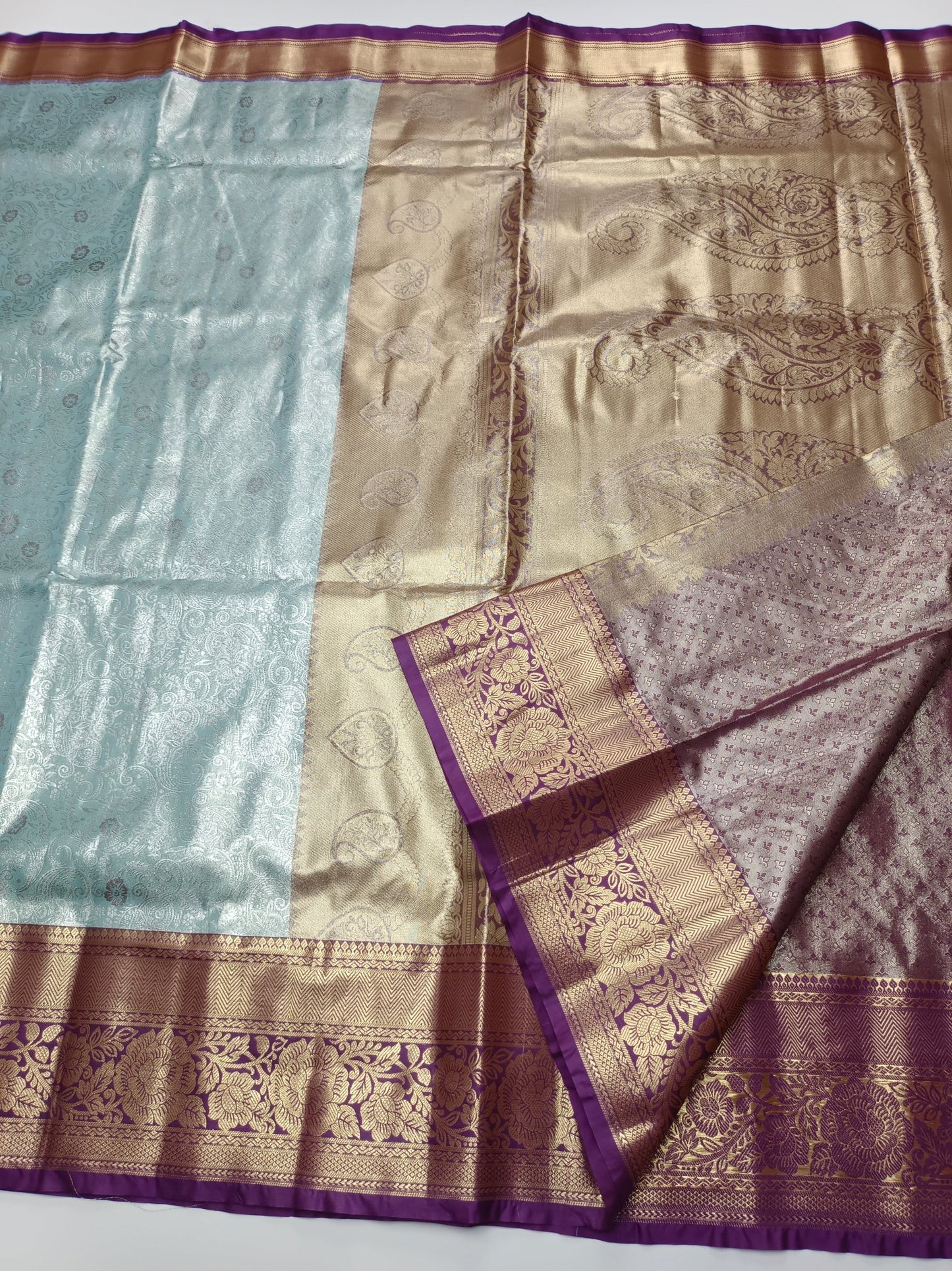FANCY BRIDAL TISSUE SILK SAREE - B S CHANNABASAPPA & SONS