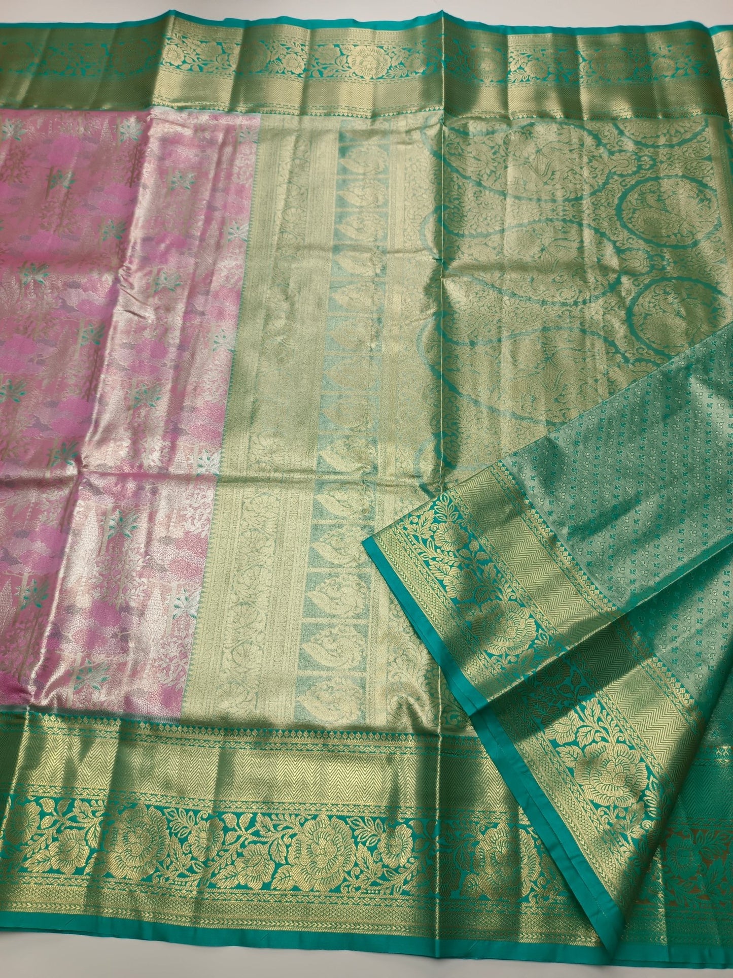 FANCY BRIDAL TISSUE SILK SAREE - B S CHANNABASAPPA & SONS