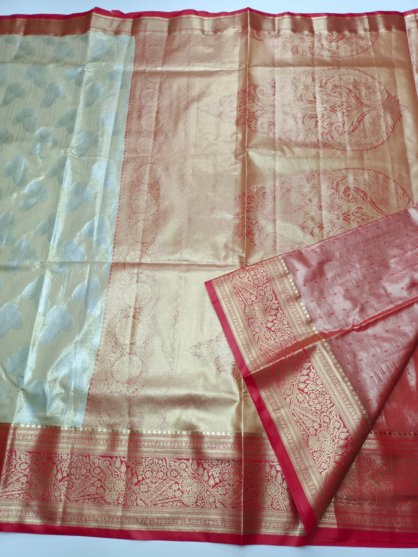 FANCY BRIDAL TISSUE SILK SAREE - B S CHANNABASAPPA & SONS
