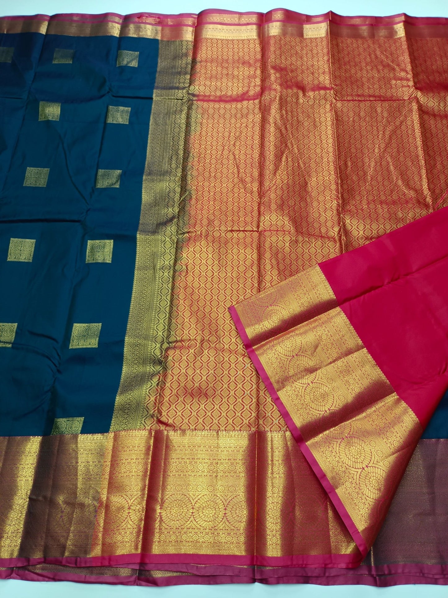 KANCHIPURAM SEMI SILK SAREE - B S CHANNABASAPPA & SONS