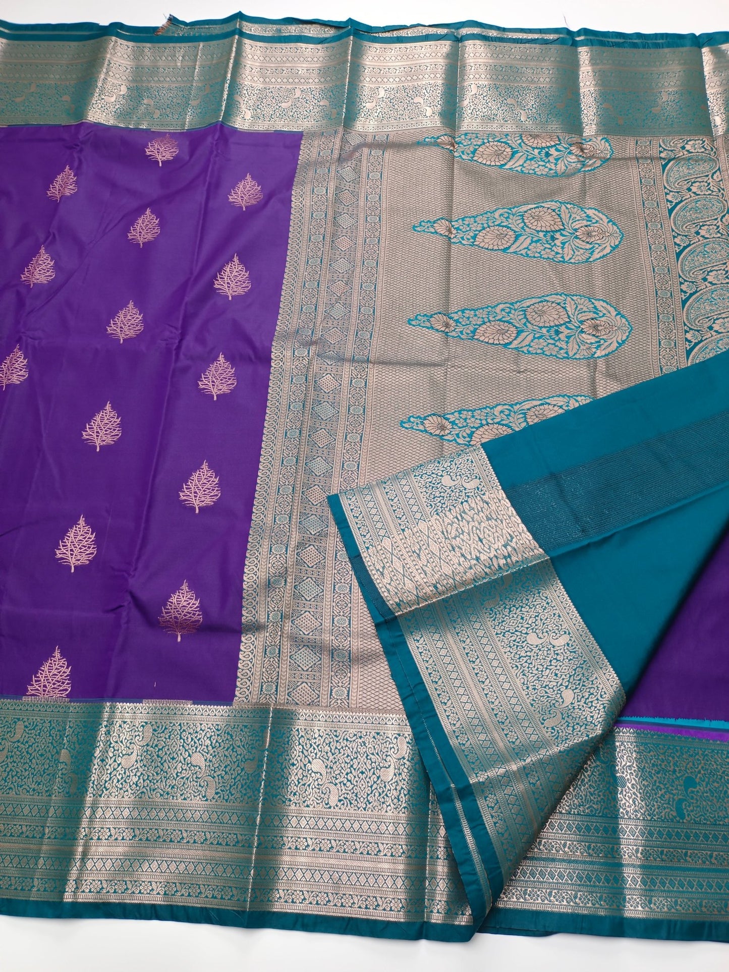 KANCHIPURAM SEMI SILK SAREE - B S CHANNABASAPPA & SONS
