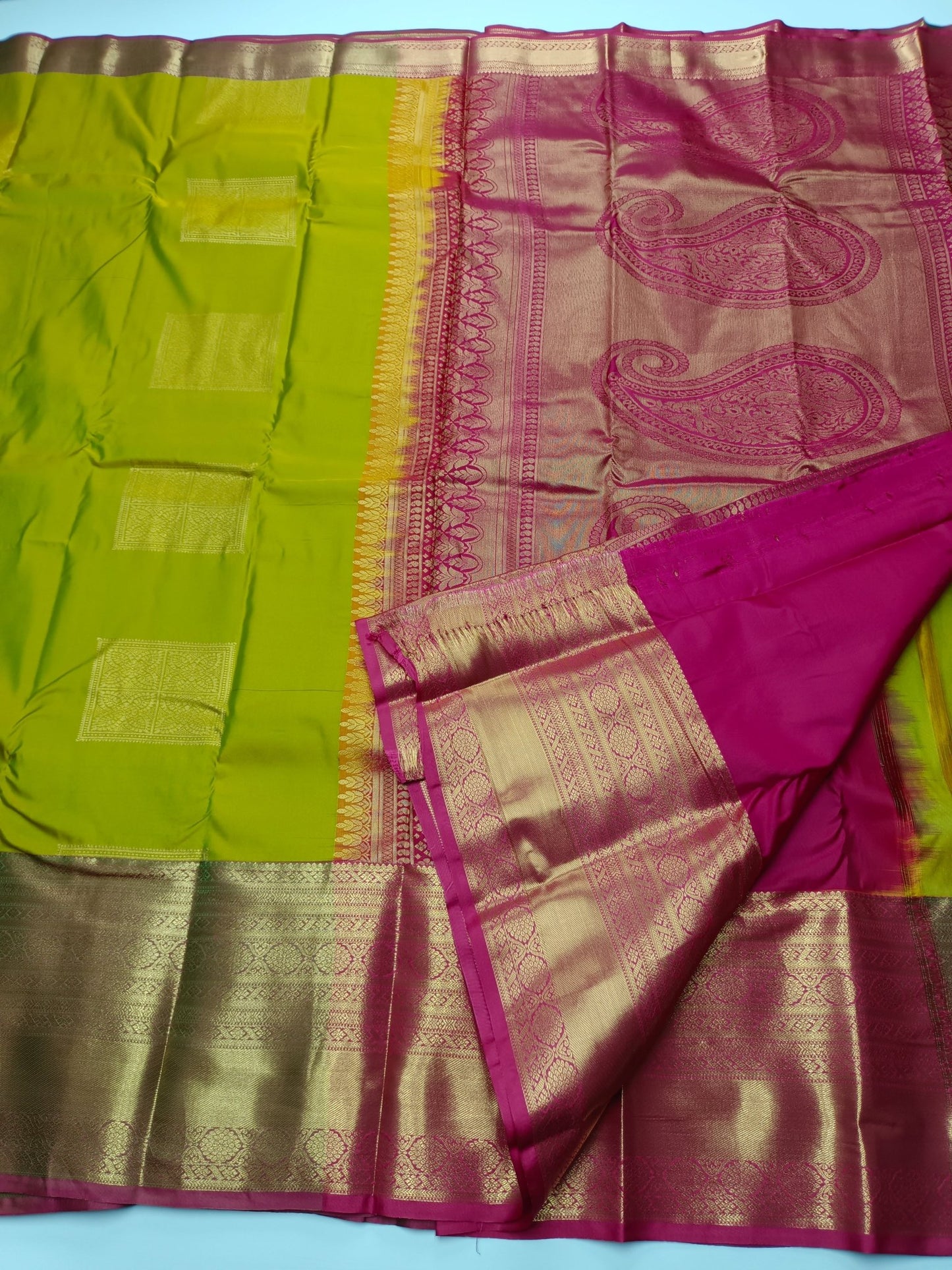 KANCHIPURAM SEMI SILK SAREE - B S CHANNABASAPPA & SONS